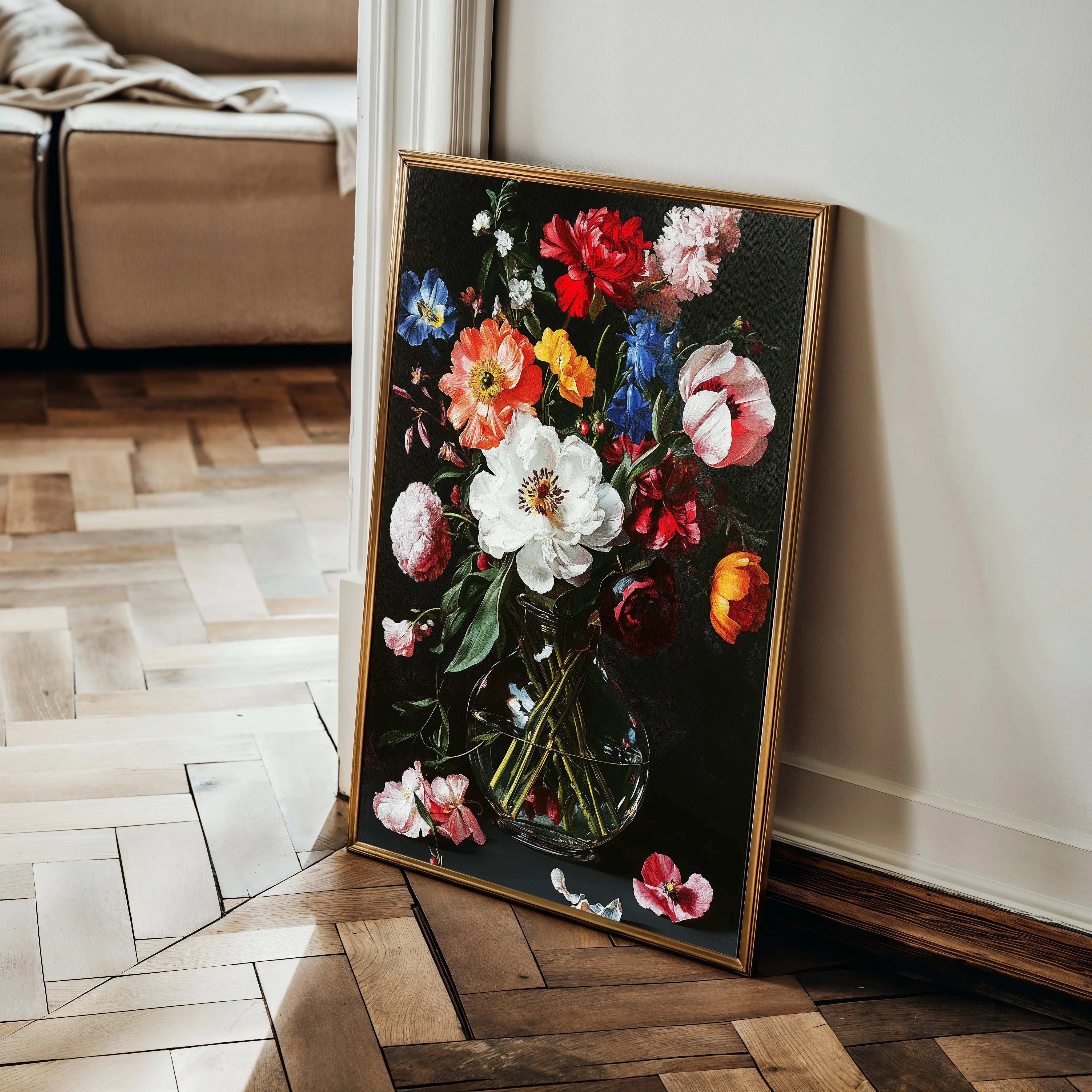 Floral Canvas Wall Art WAD1224-F 90 x 60 cm / Stretched on hidden frame