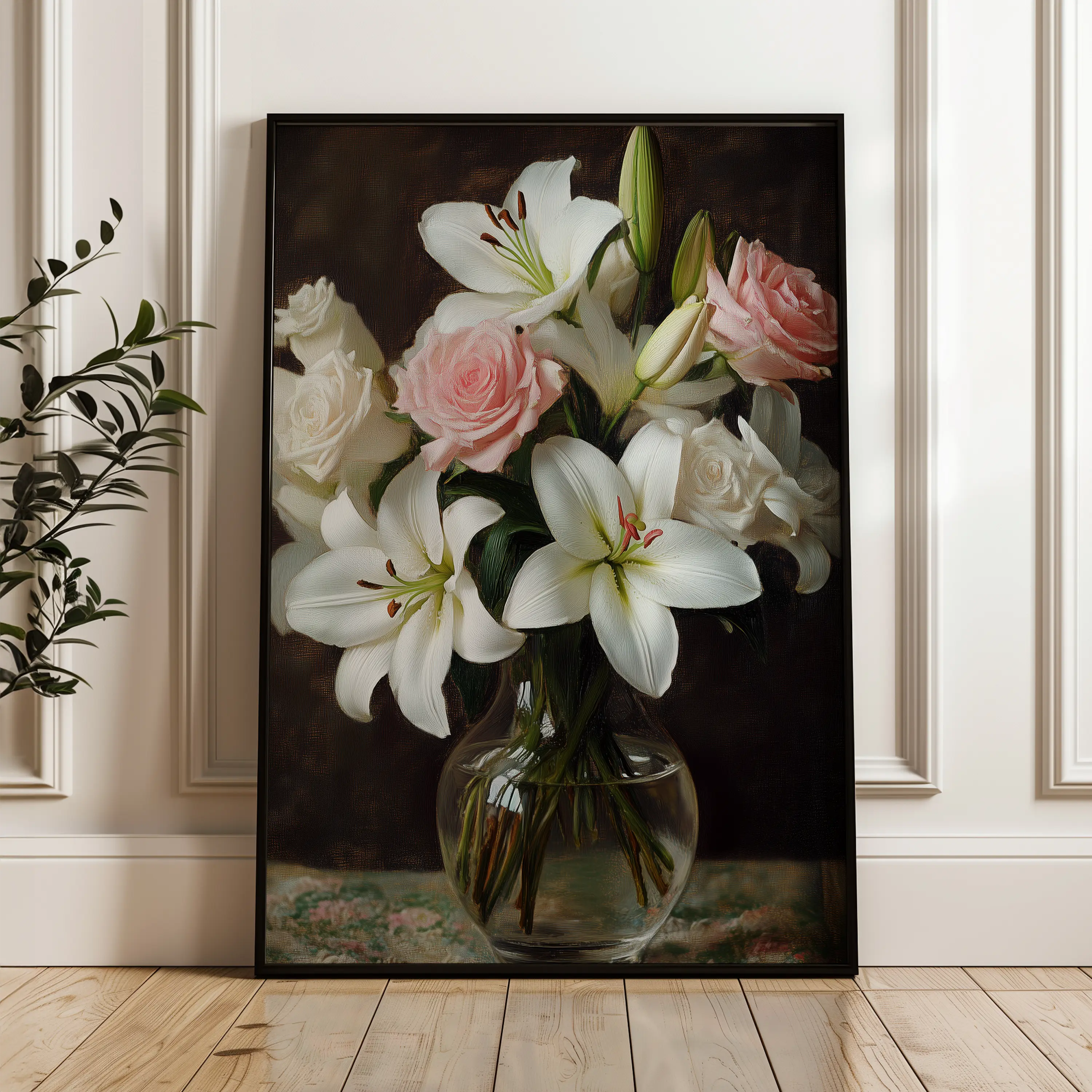 Floral Canvas Wall Art WAD1226-F 90 x 60 cm / Stretched on hidden frame