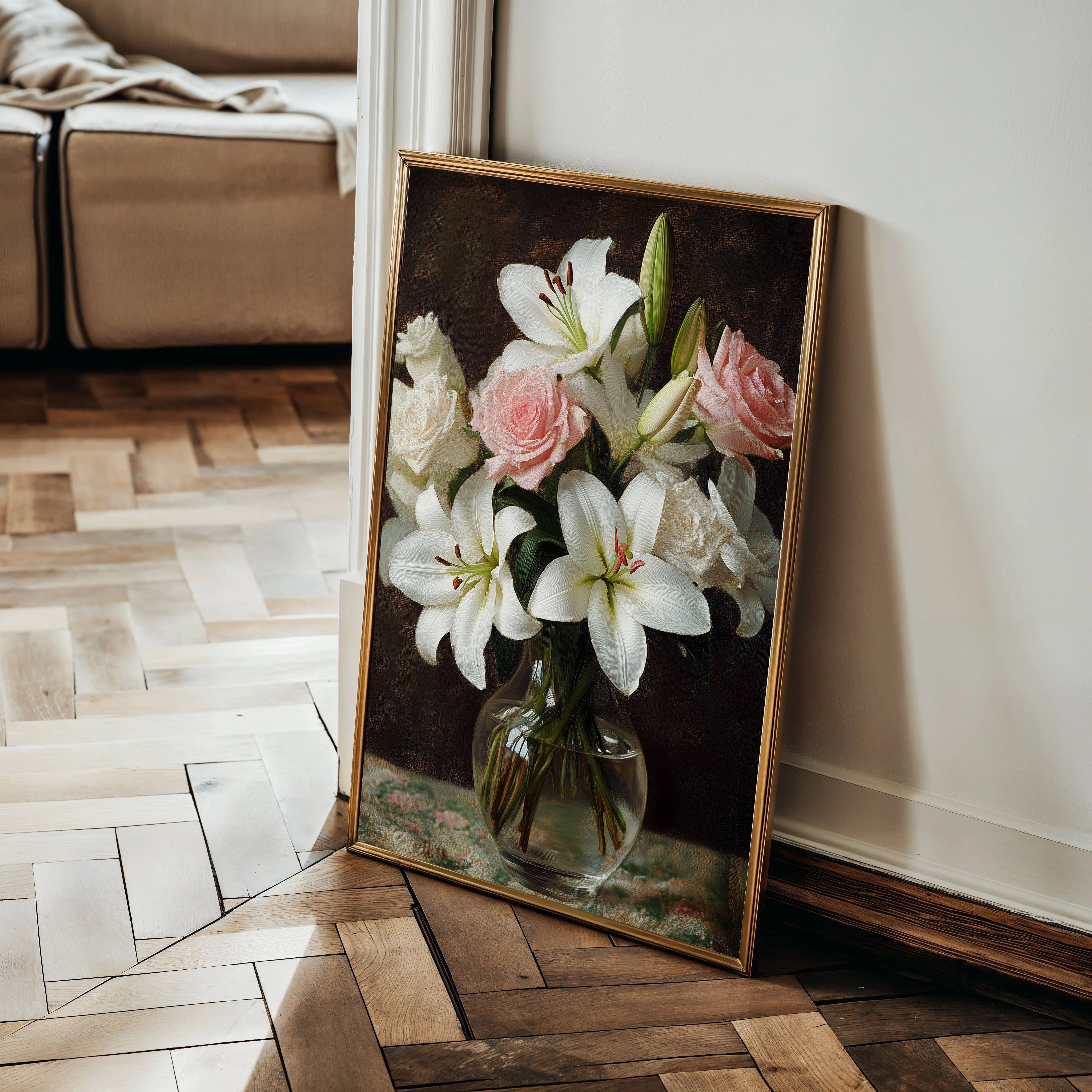 Floral Canvas Wall Art WAD1226-F 90 x 60 cm / Stretched on hidden frame