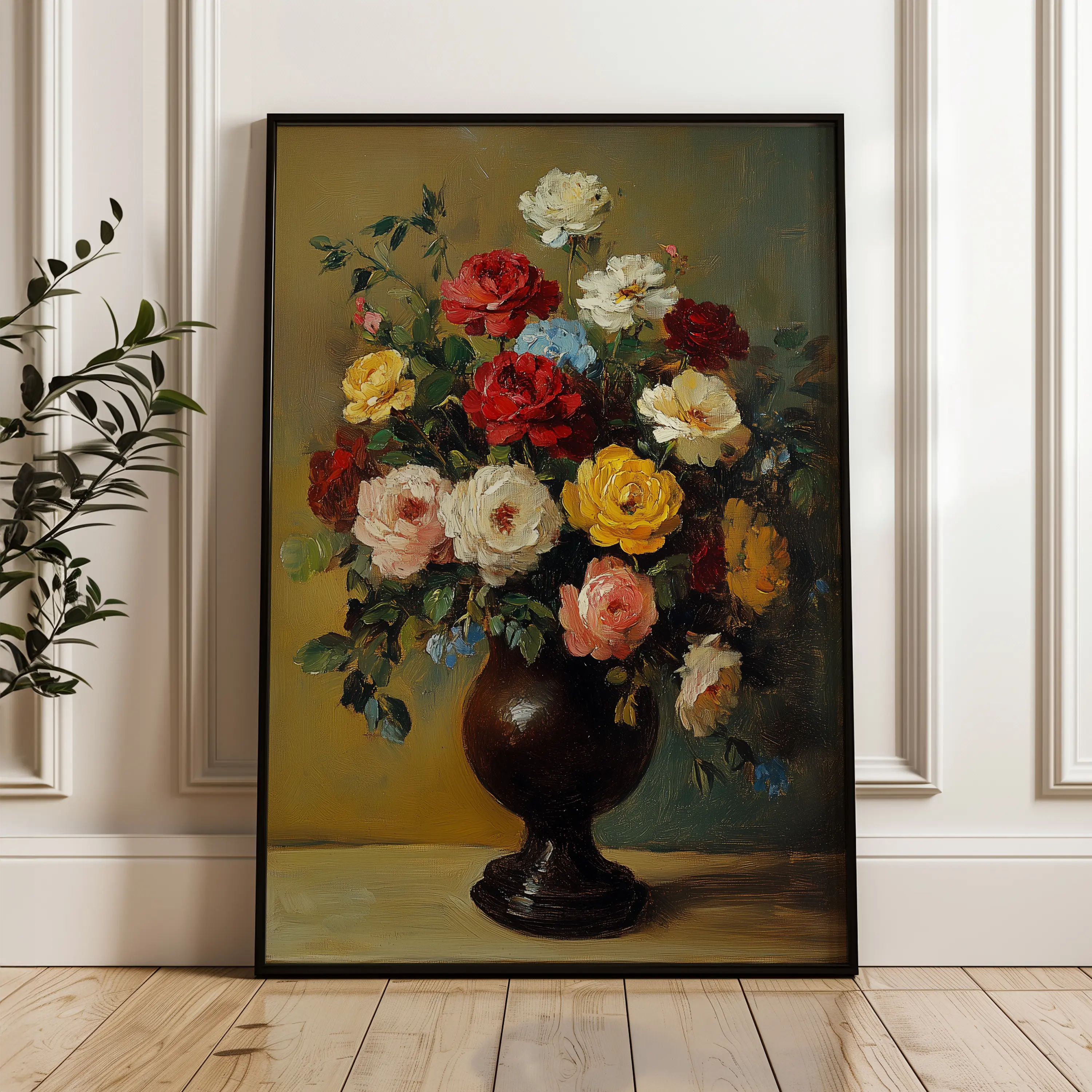 Floral Canvas Wall Art WAD1227-F 90 x 60 cm / Stretched on hidden frame