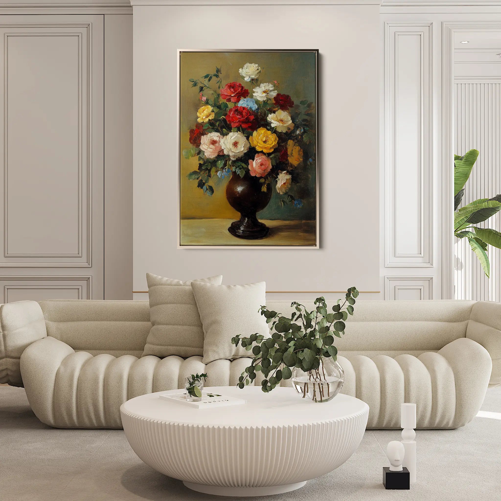 Floral Canvas Wall Art WAD1227-F 90 x 60 cm / Stretched on hidden frame