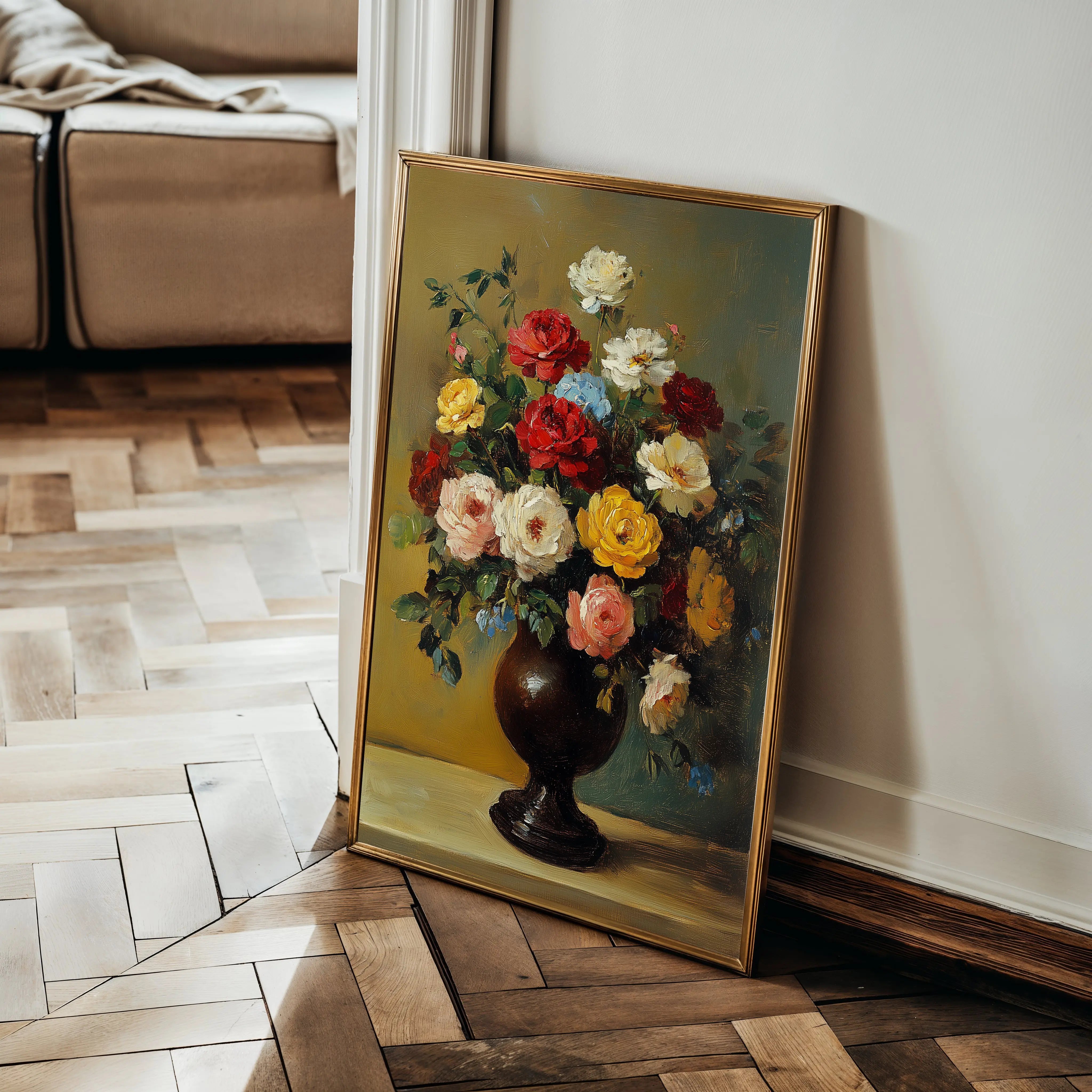 Floral Canvas Wall Art WAD1227-F 90 x 60 cm / Stretched on hidden frame