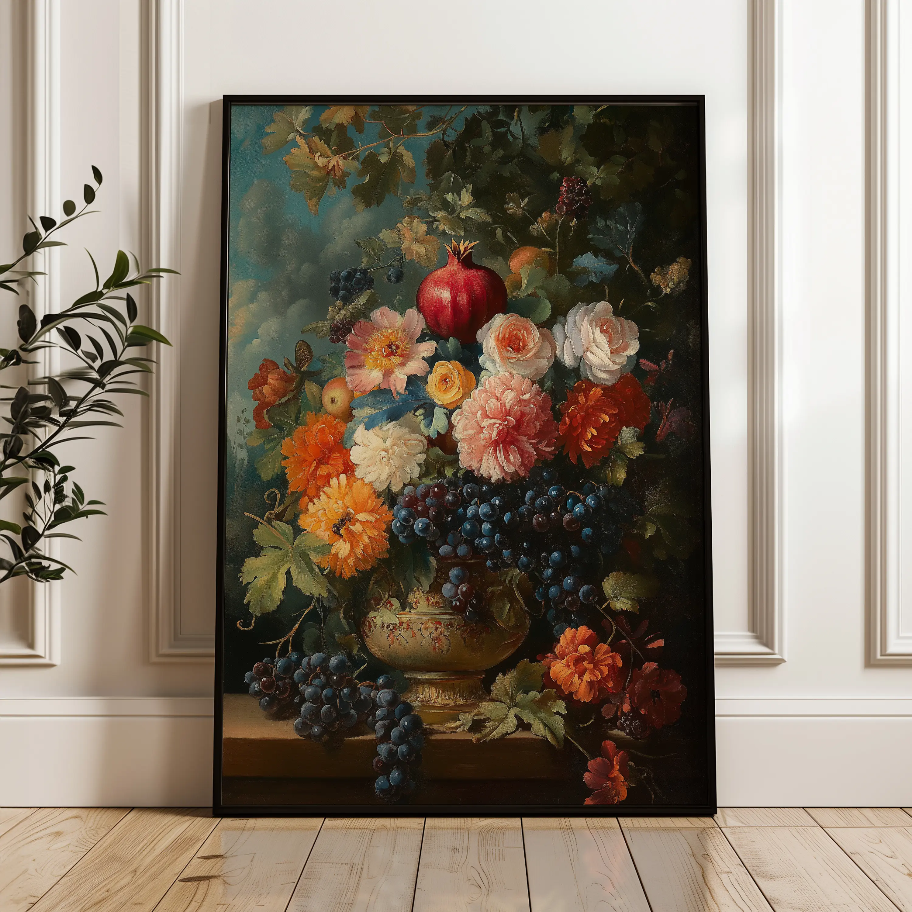 Floral Canvas Wall Art WAD1228-F 90 x 60 cm / Stretched on hidden frame