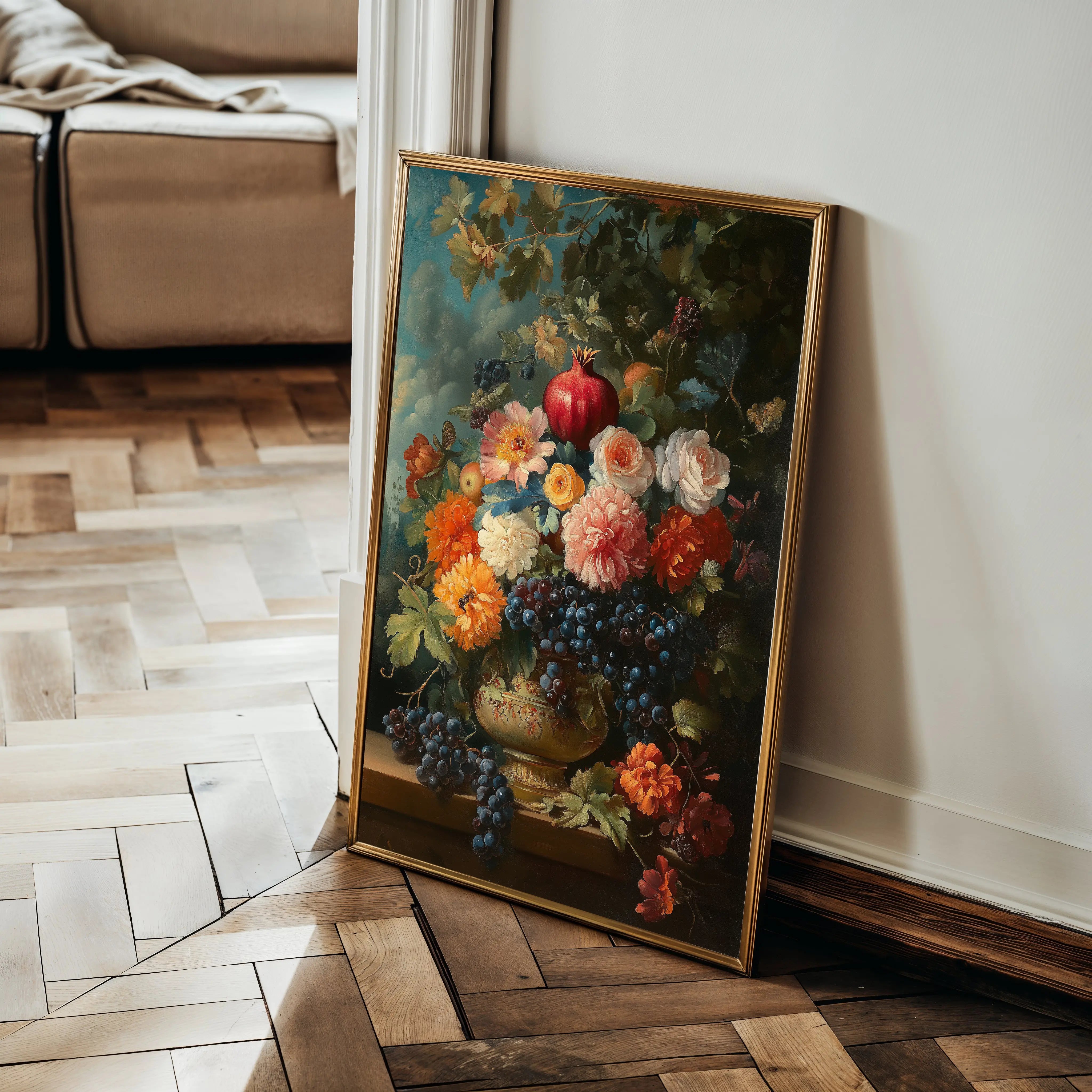 Floral Canvas Wall Art WAD1228-F 90 x 60 cm / Stretched on hidden frame