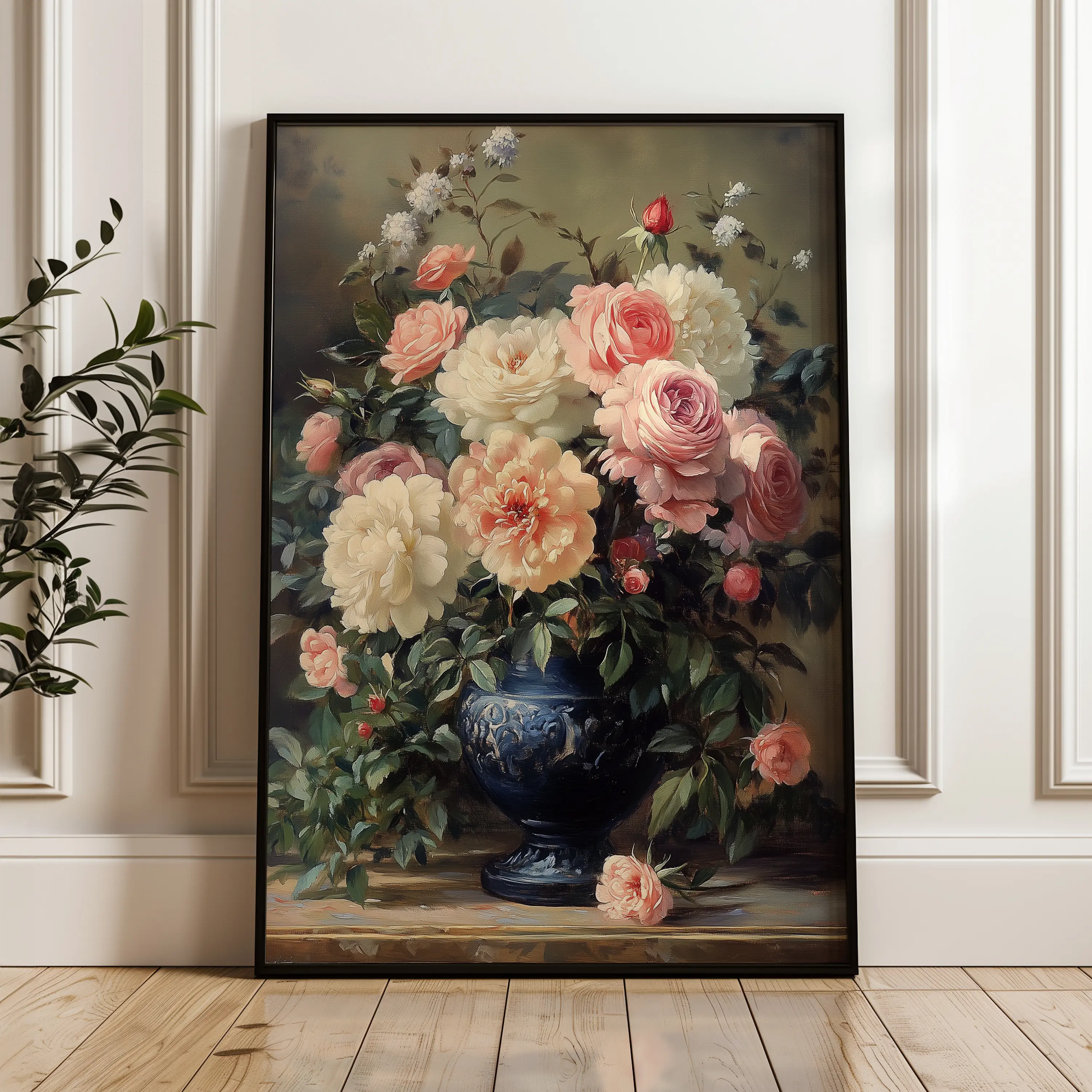 Floral Canvas Wall Art WAD1229-F 90 x 60 cm / Stretched on hidden frame