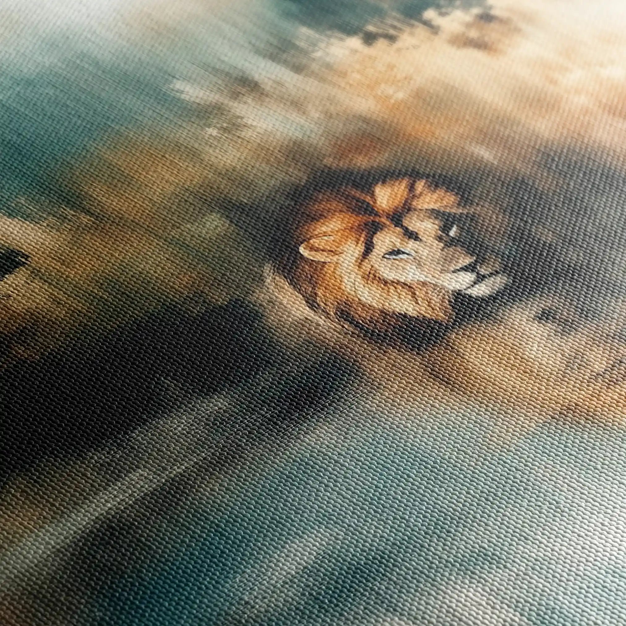 Animals 123 Canvas Art 90 x 60 cm / Stretched on hidden frame
