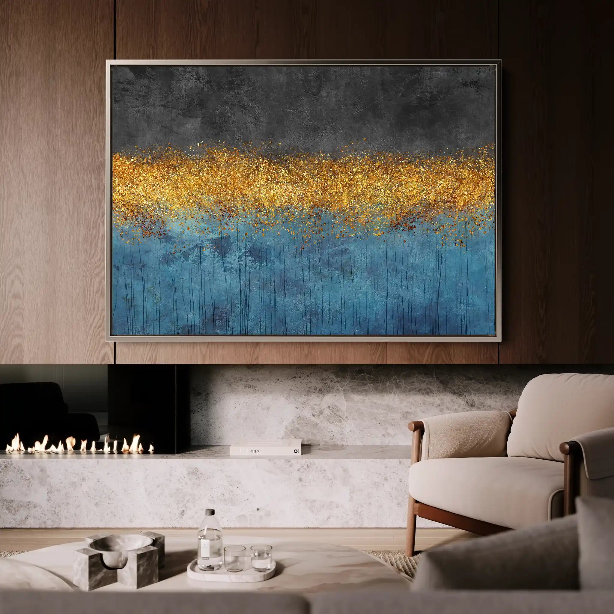 Abstract 123 Canvas Art 60 x 40 cm / Stretched on hidden frame