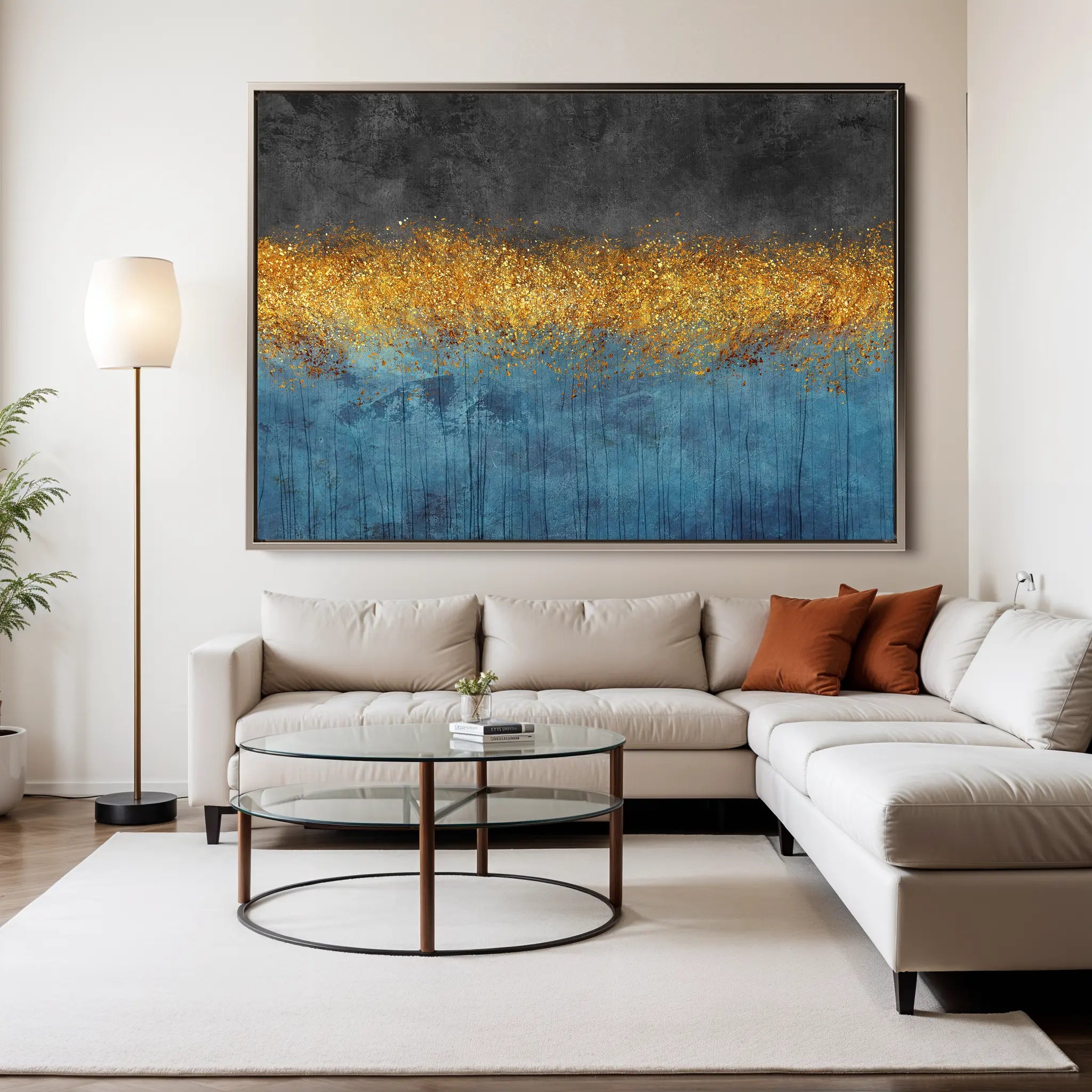 Abstract Canvas Wall Art WAD123-A 90 x 60 cm / Stretched on hidden frame