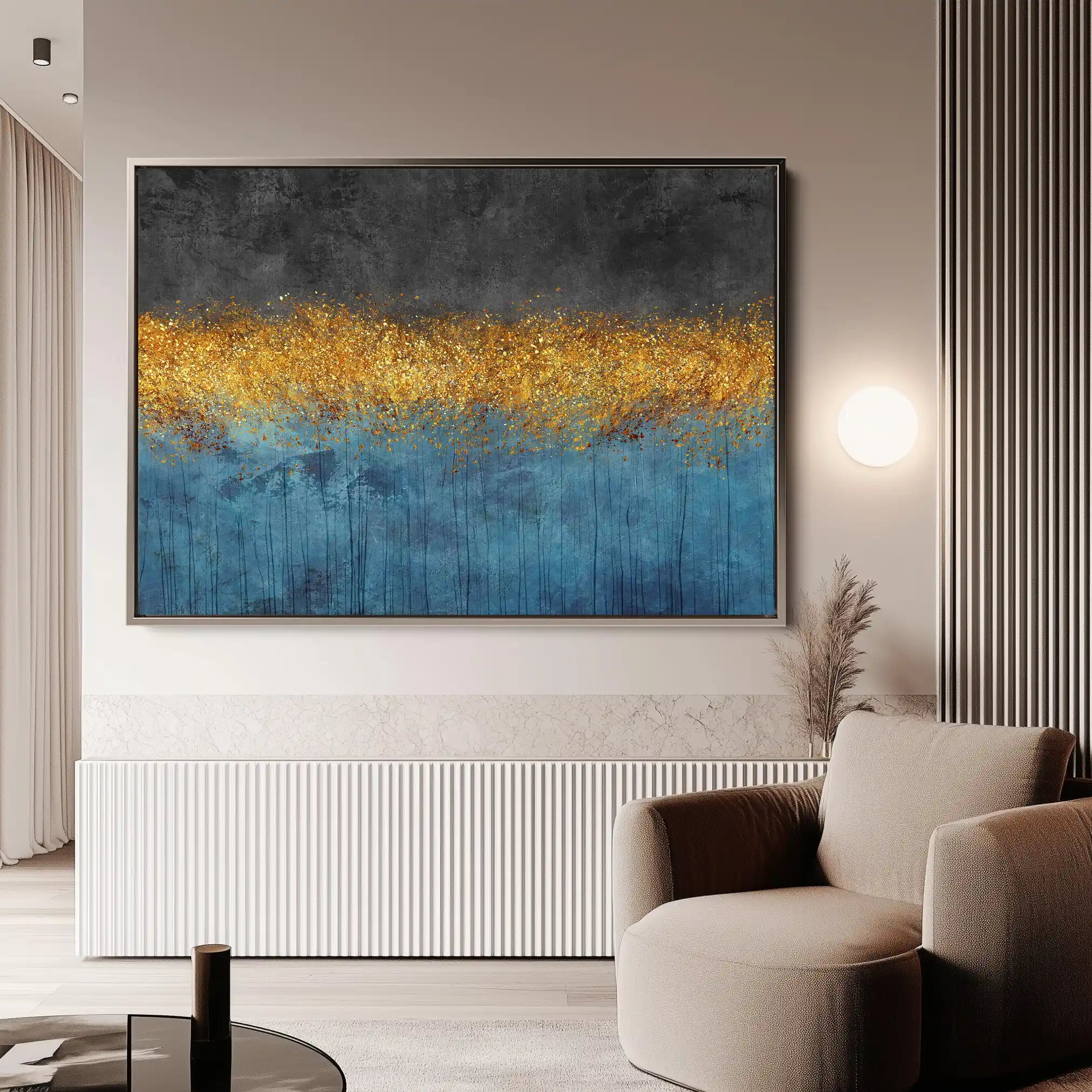 Abstract 123 Canvas Art 60 x 40 cm / Stretched on hidden frame