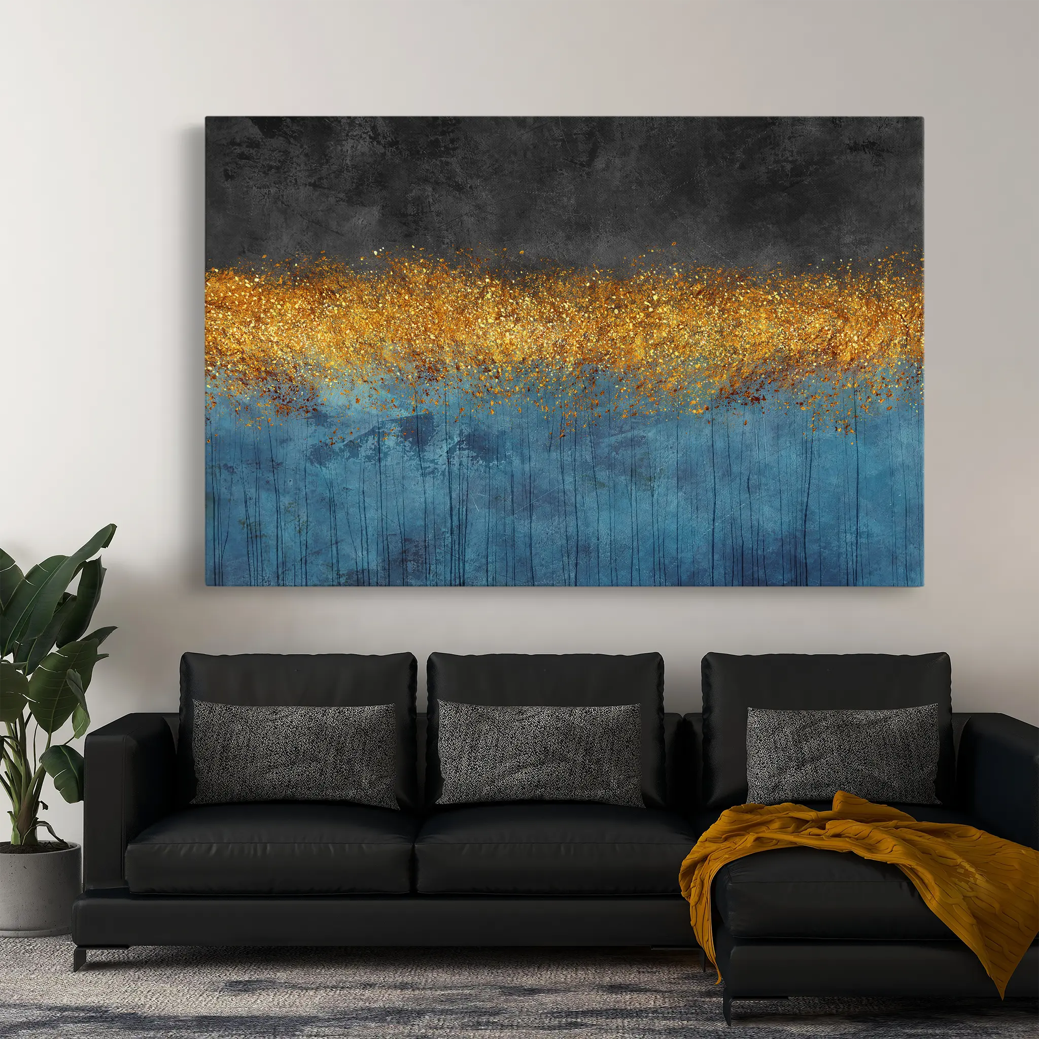 Abstract Canvas Wall Art WAD123-A 90 x 60 cm / Stretched on hidden frame