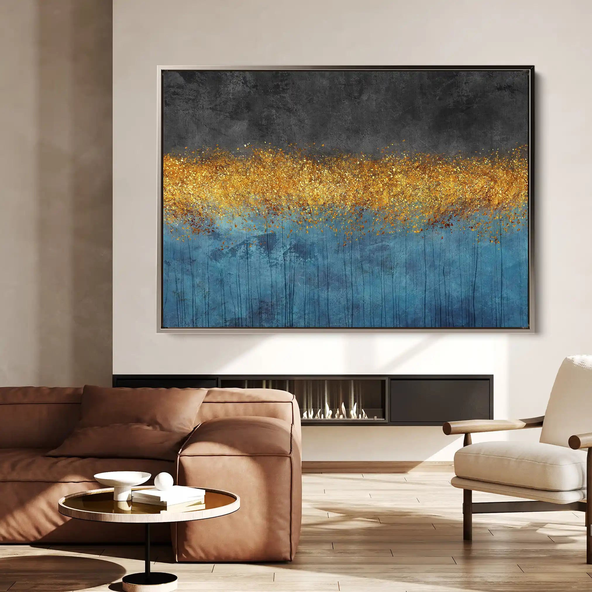 Abstract 123 Canvas Art 60 x 40 cm / Stretched on hidden frame