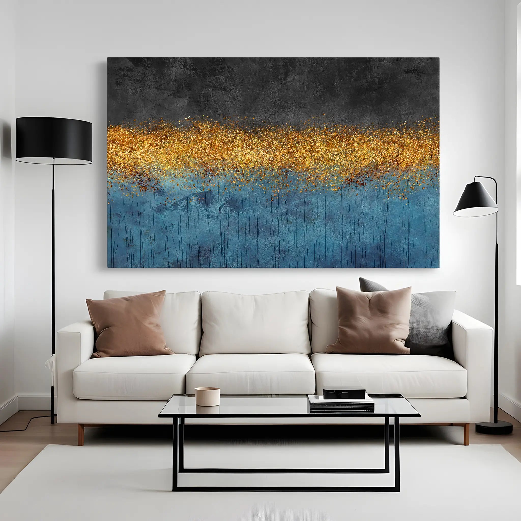 Abstract Canvas Wall Art WAD123-A 90 x 60 cm / Stretched on hidden frame