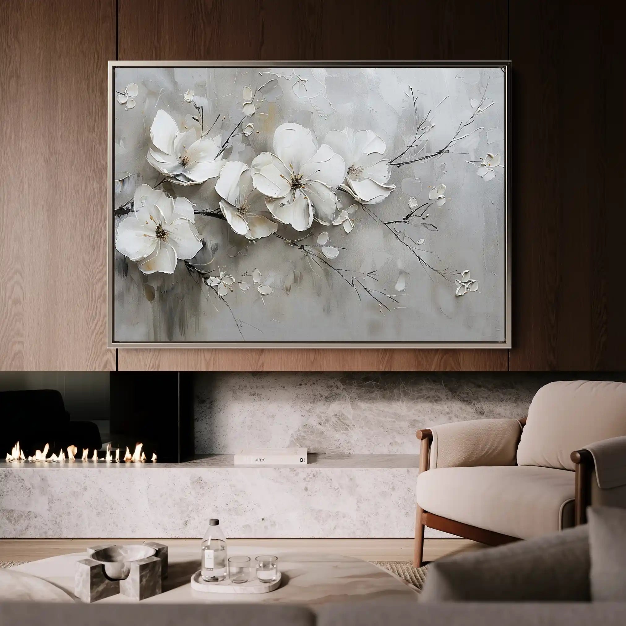 Floral Canvas Wall Art WAD123-F 90 x 60 cm / Stretched on hidden frame