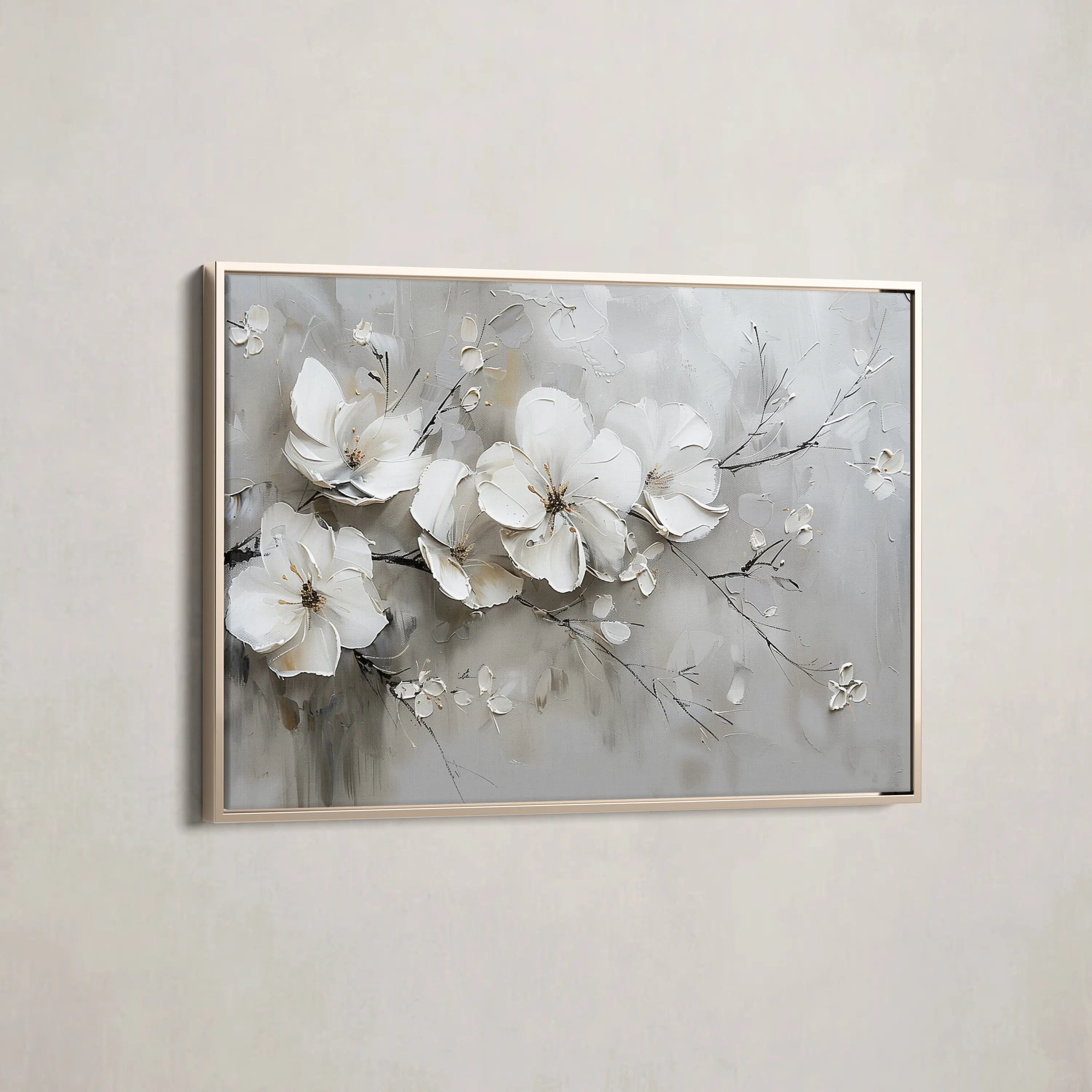 Floral Canvas Wall Art WAD123-F 90 x 60 cm / Stretched on hidden frame