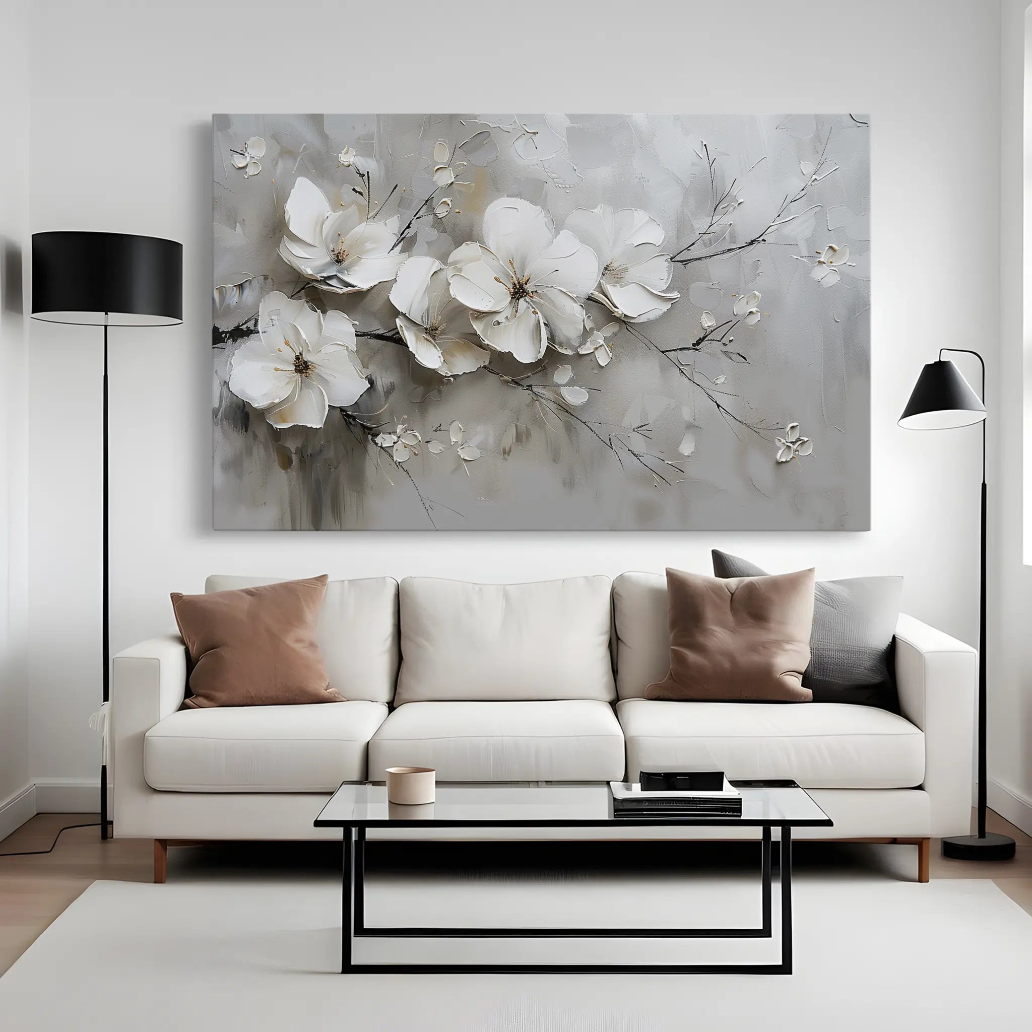 Floral Canvas Wall Art WAD123-F 90 x 60 cm / Stretched on hidden frame