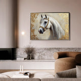Horses 123 Canvas Art 90 x 60 cm / Stretched on hidden frame