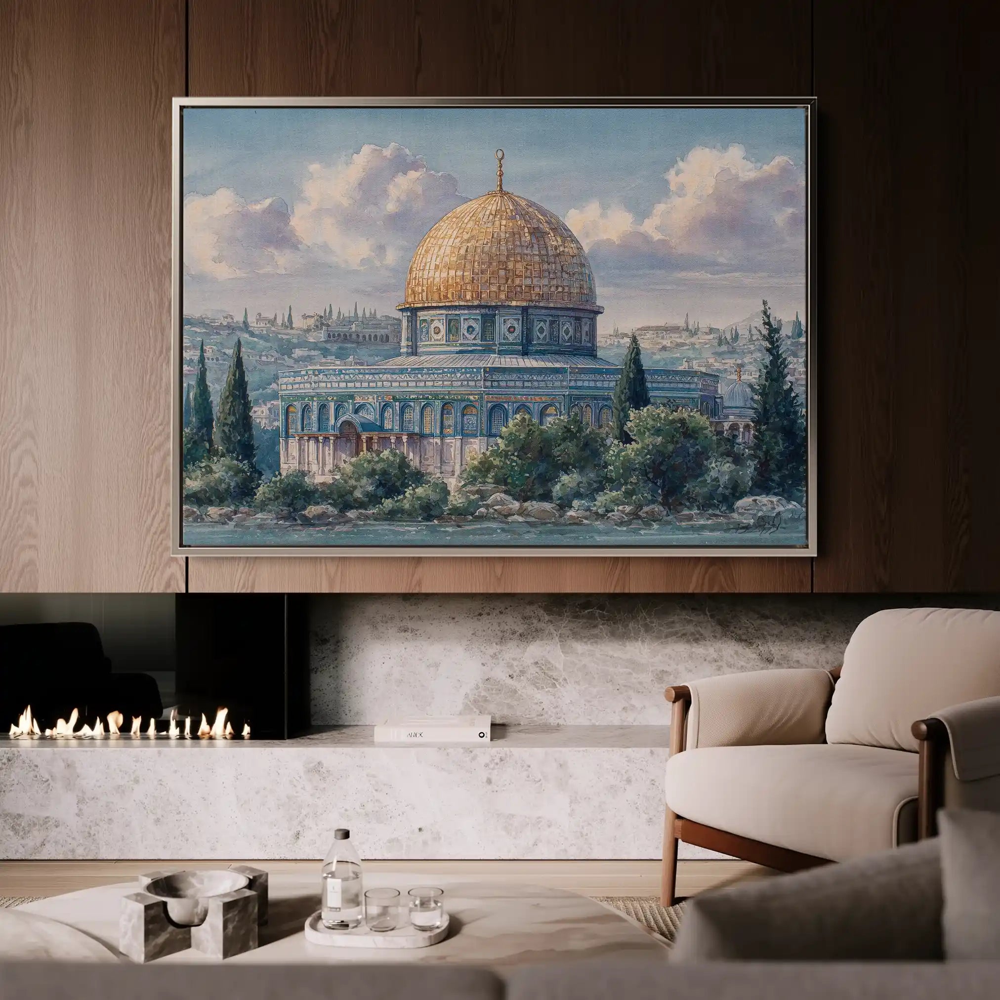 Palestine 123 Canvas Art 60 x 40 cm / Stretched on hidden frame