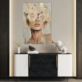 Portrait 123 Canvas Art 90 x 60 cm / Stretched on hidden frame