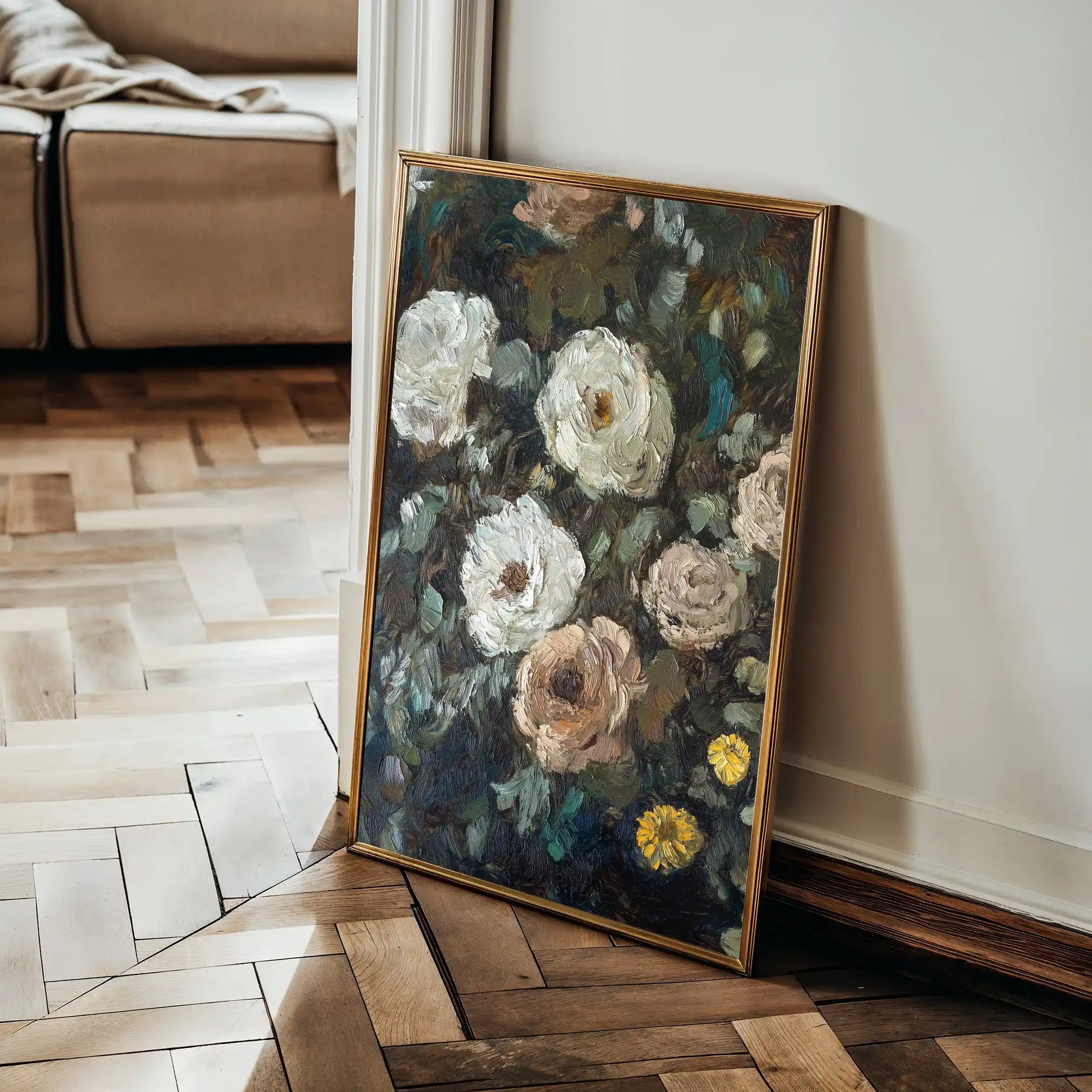 Floral Canvas Wall Art WAD1231-F 90 x 60 cm / Stretched on hidden frame