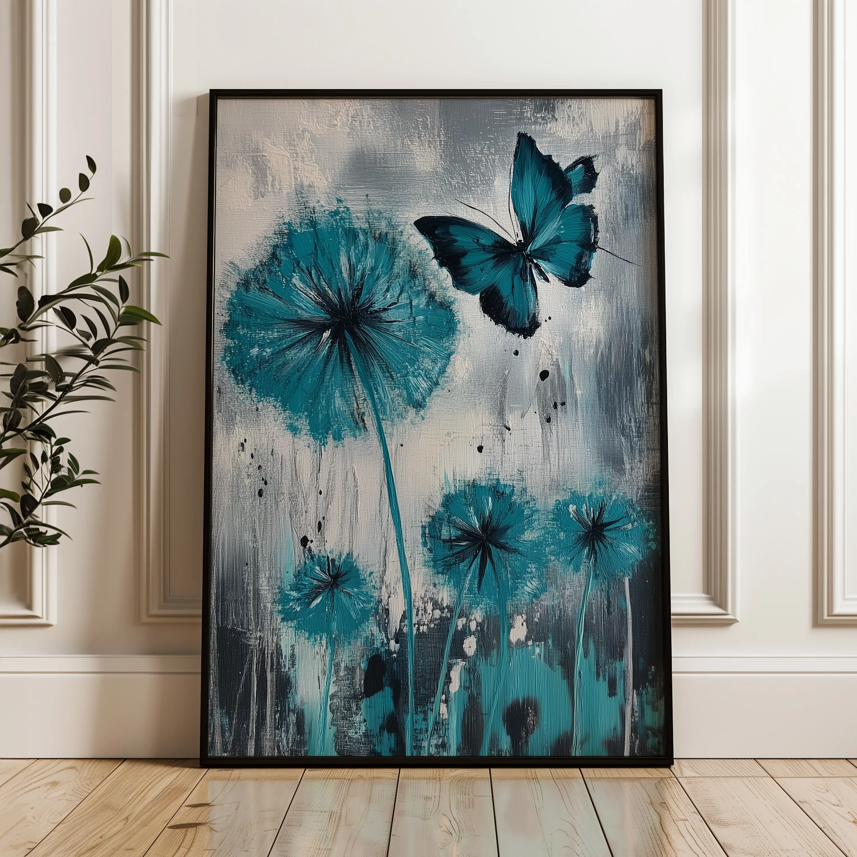 Floral Canvas Wall Art WAD1235-F 90 x 60 cm / Stretched on hidden frame