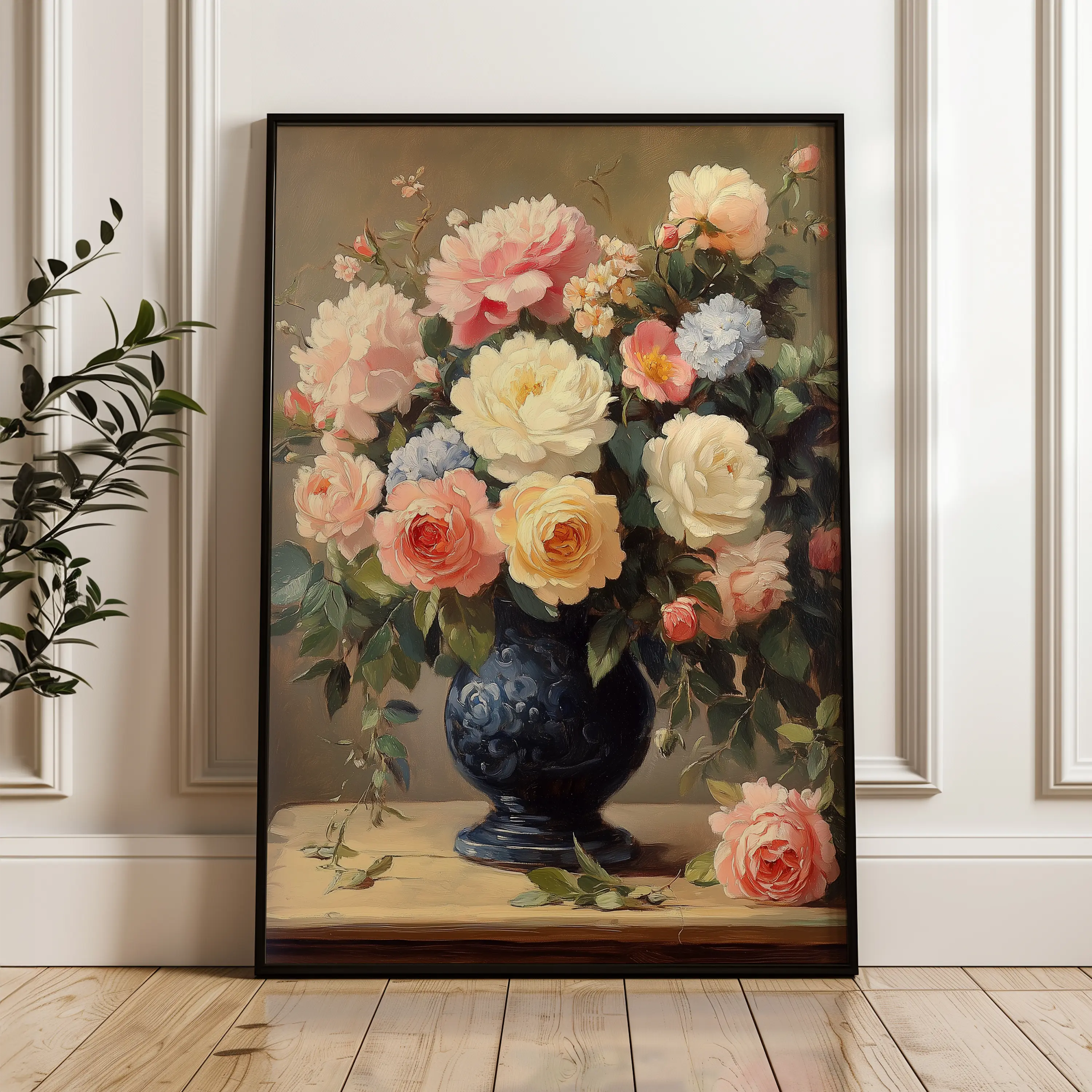 Floral Canvas Wall Art WAD1238-F 90 x 60 cm / Stretched on hidden frame