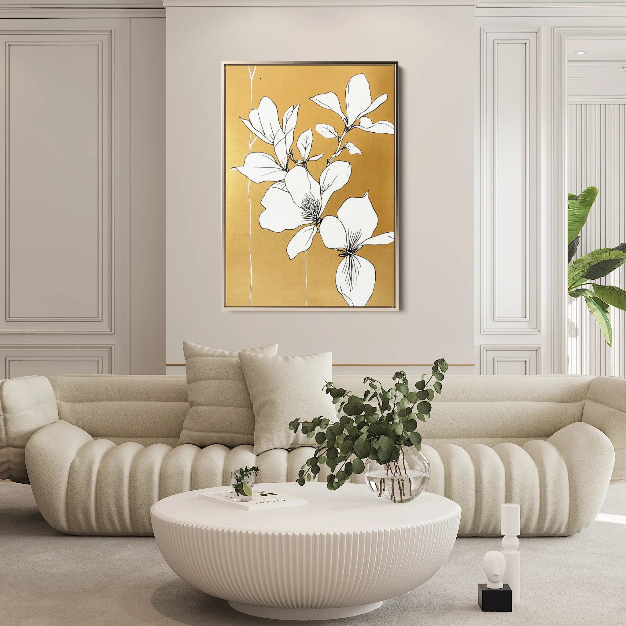 Floral Canvas Wall Art WAD1239-F 90 x 60 cm / Stretched on hidden frame