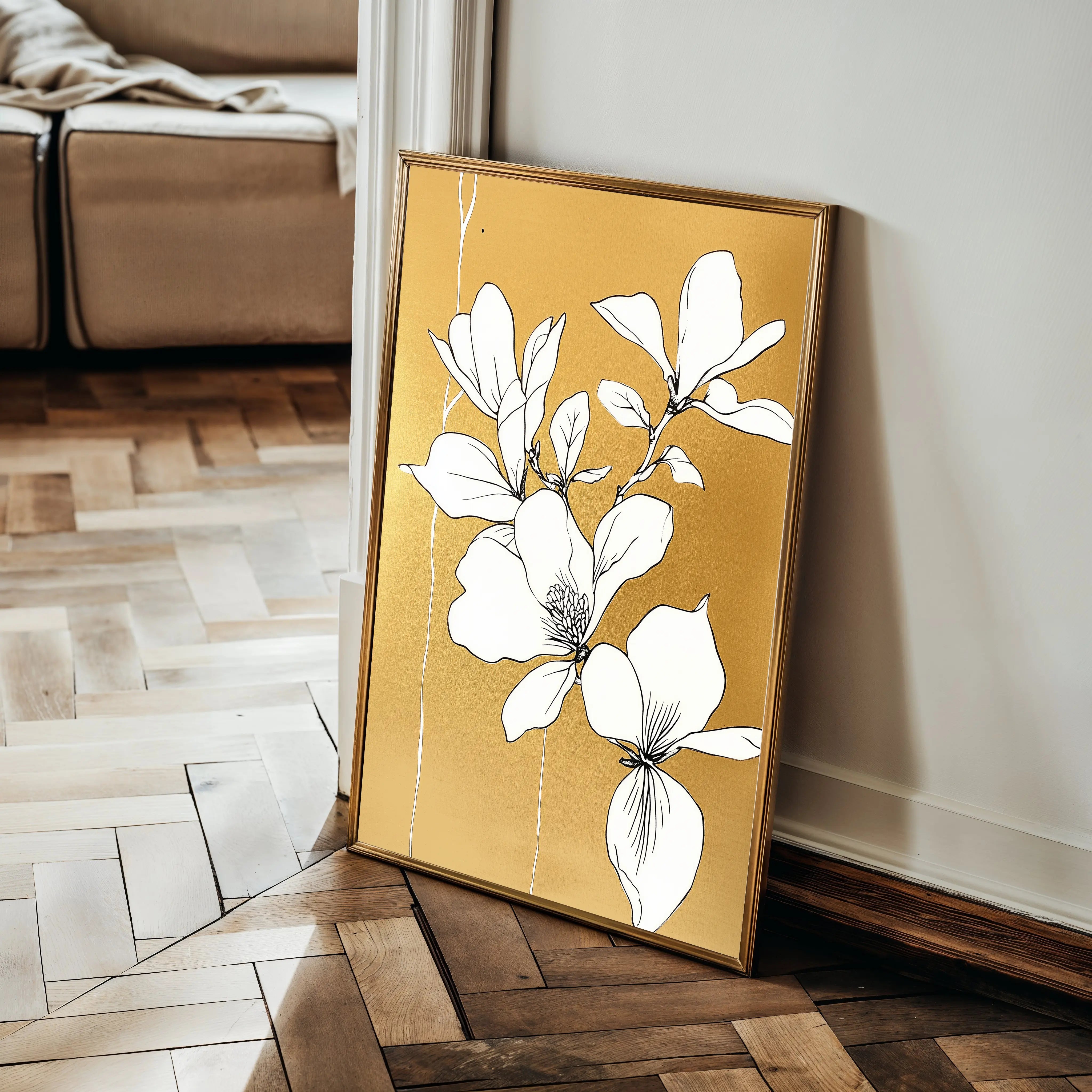 Floral Canvas Wall Art WAD1239-F 90 x 60 cm / Stretched on hidden frame