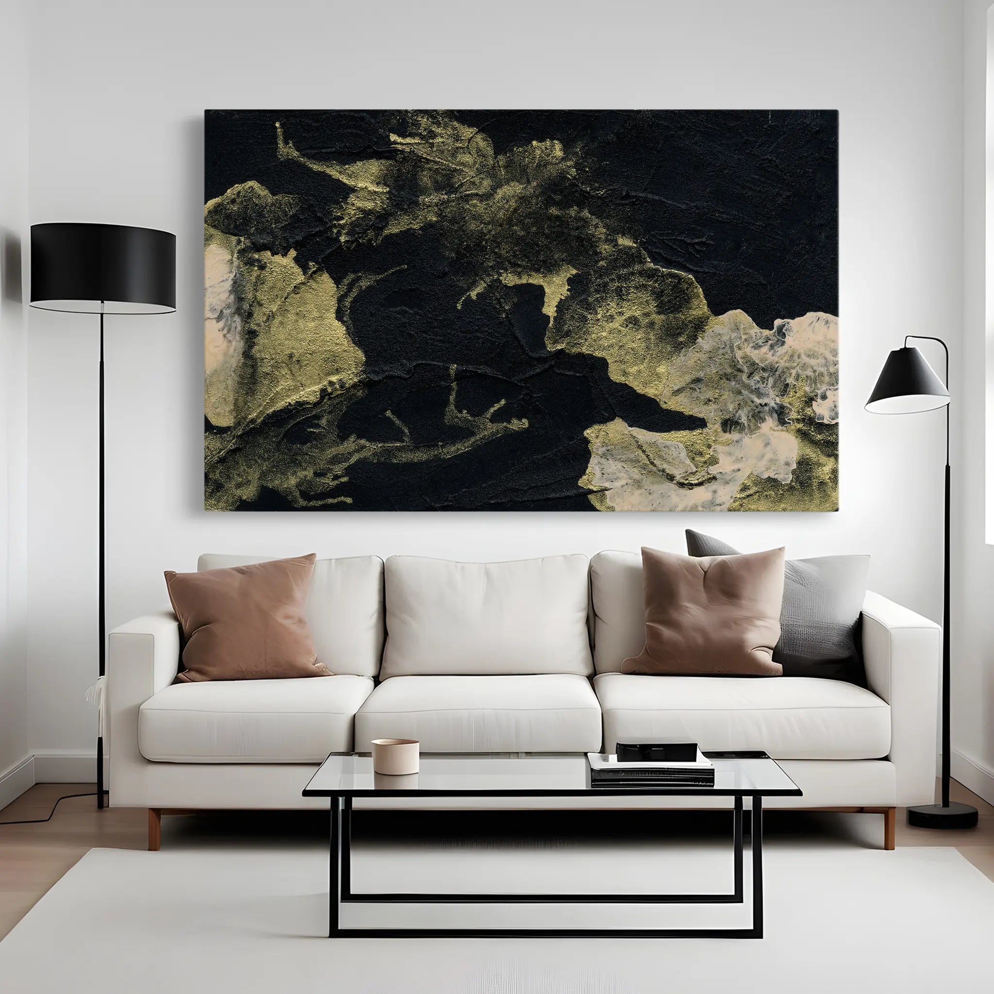 Abstract Canvas Wall Art WAD124-A 90 x 60 cm / Stretched on hidden frame