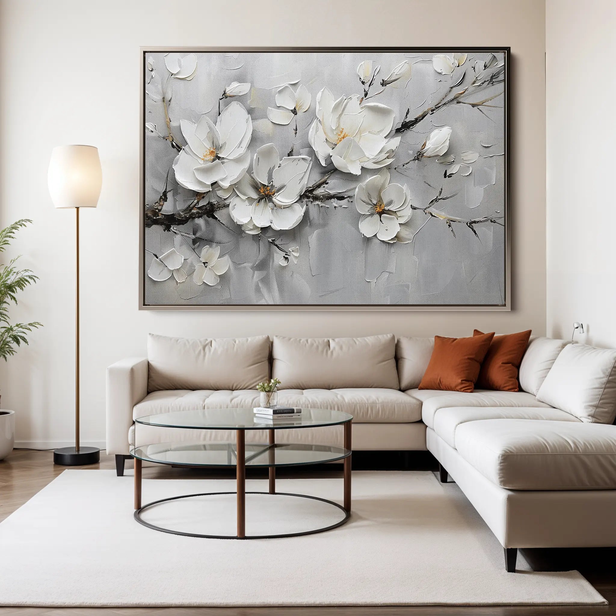 Floral Canvas Wall Art WAD124-F 90 x 60 cm / Stretched on hidden frame