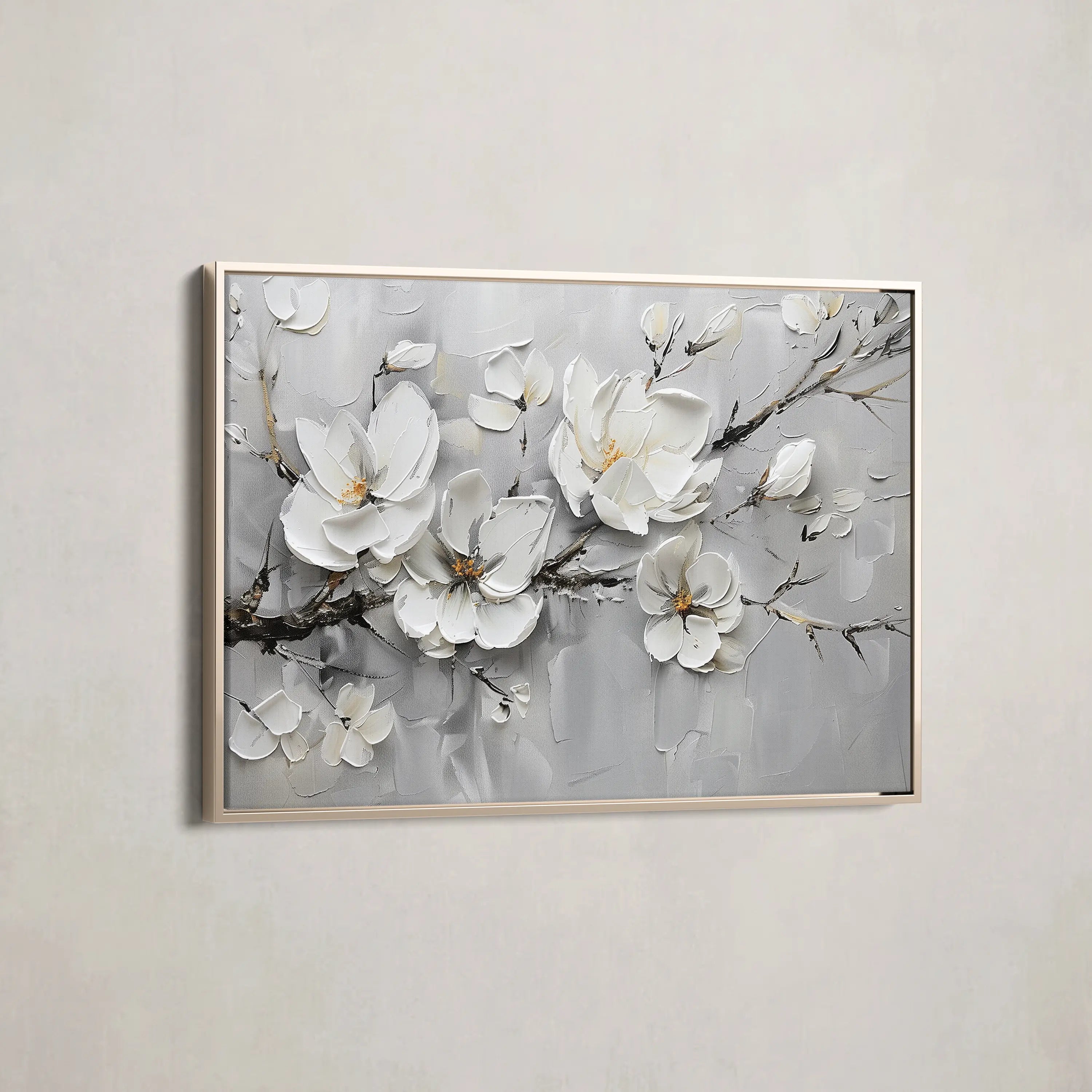 Floral Canvas Wall Art WAD124-F 90 x 60 cm / Stretched on hidden frame