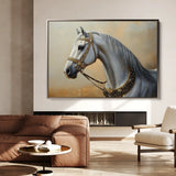 Horses 124 Canvas Art 90 x 60 cm / Stretched on hidden frame