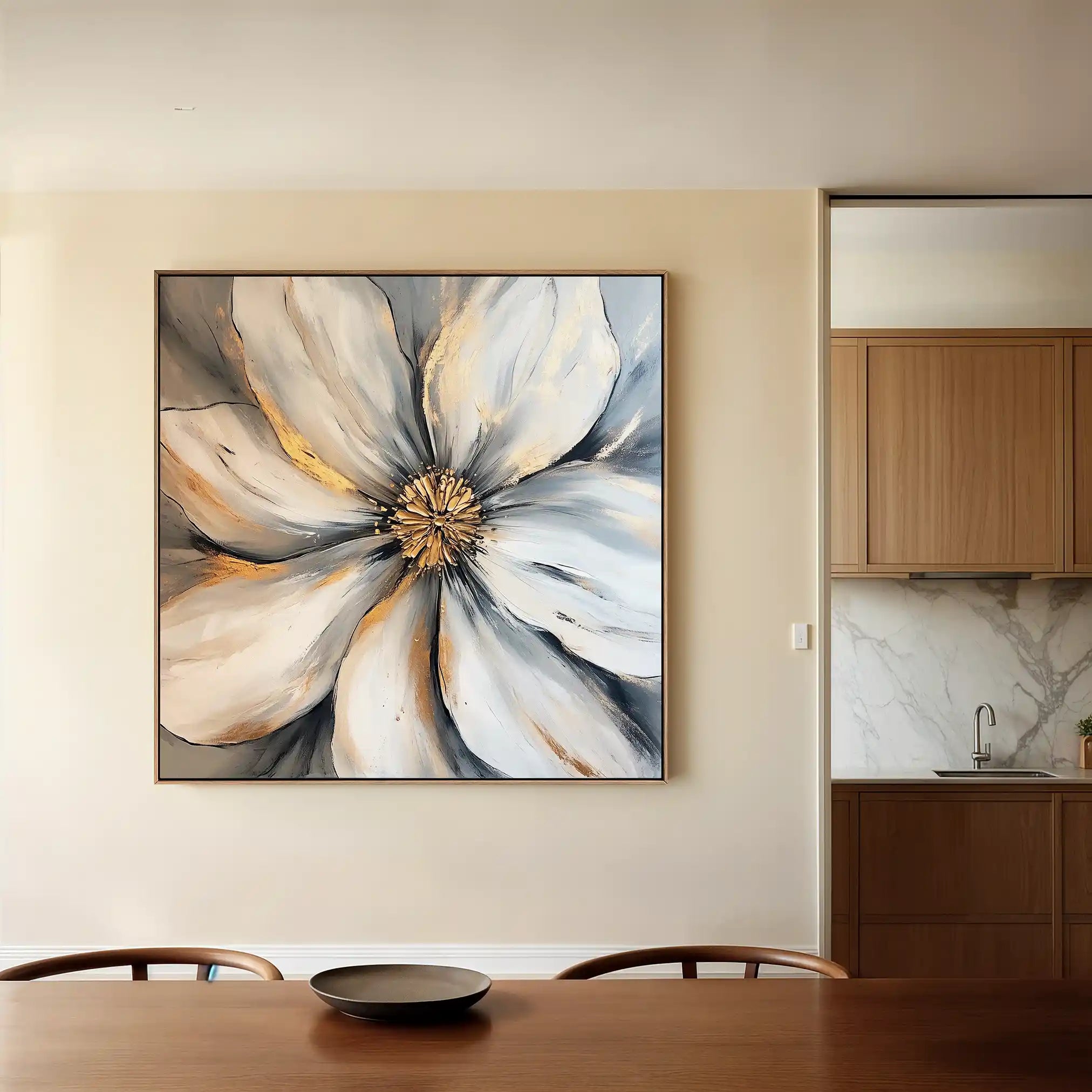 Floral Canvas Wall Art WAD1243-F 80 x 80 cm / Stretched on hidden frame