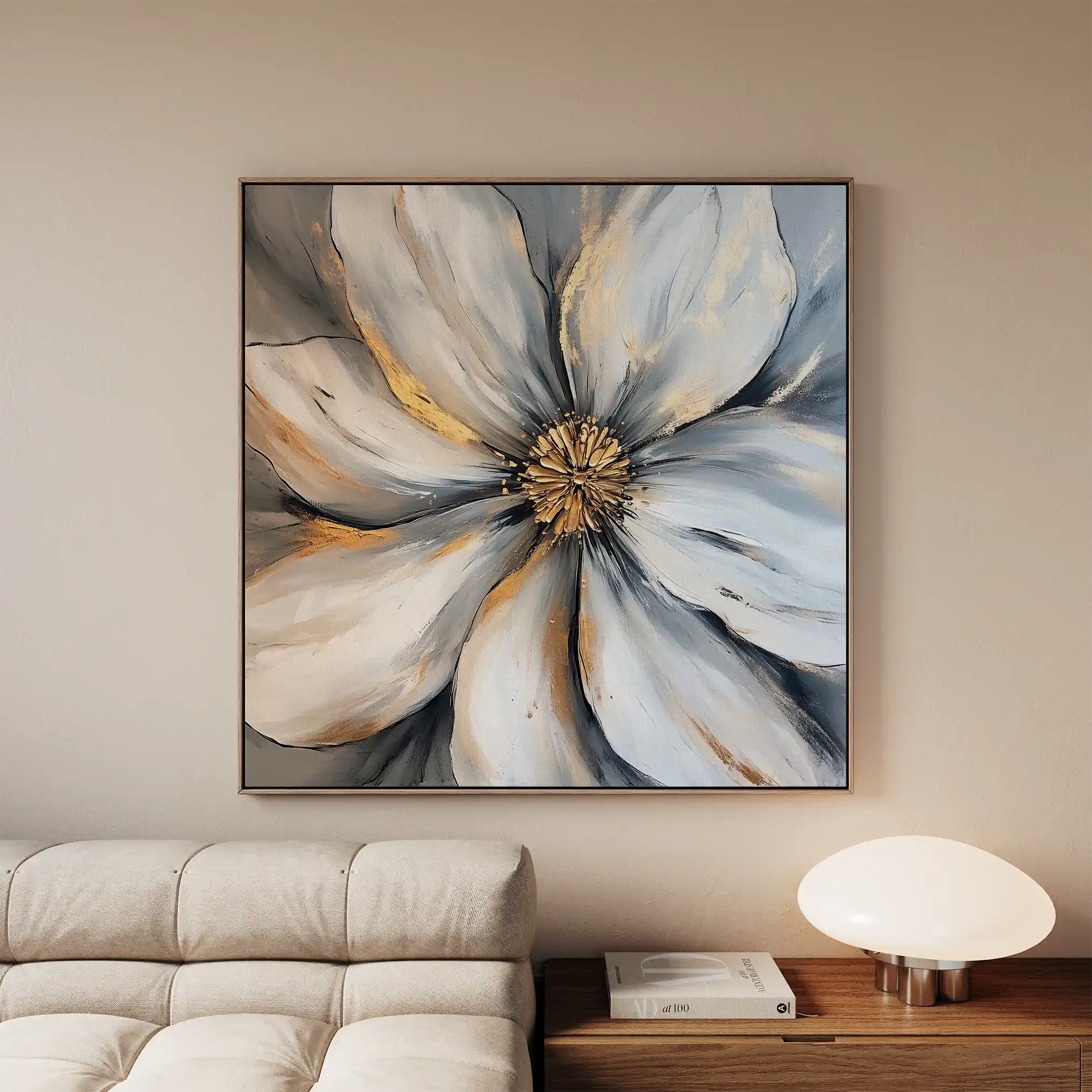 Floral Canvas Wall Art WAD1243-F 80 x 80 cm / Stretched on hidden frame