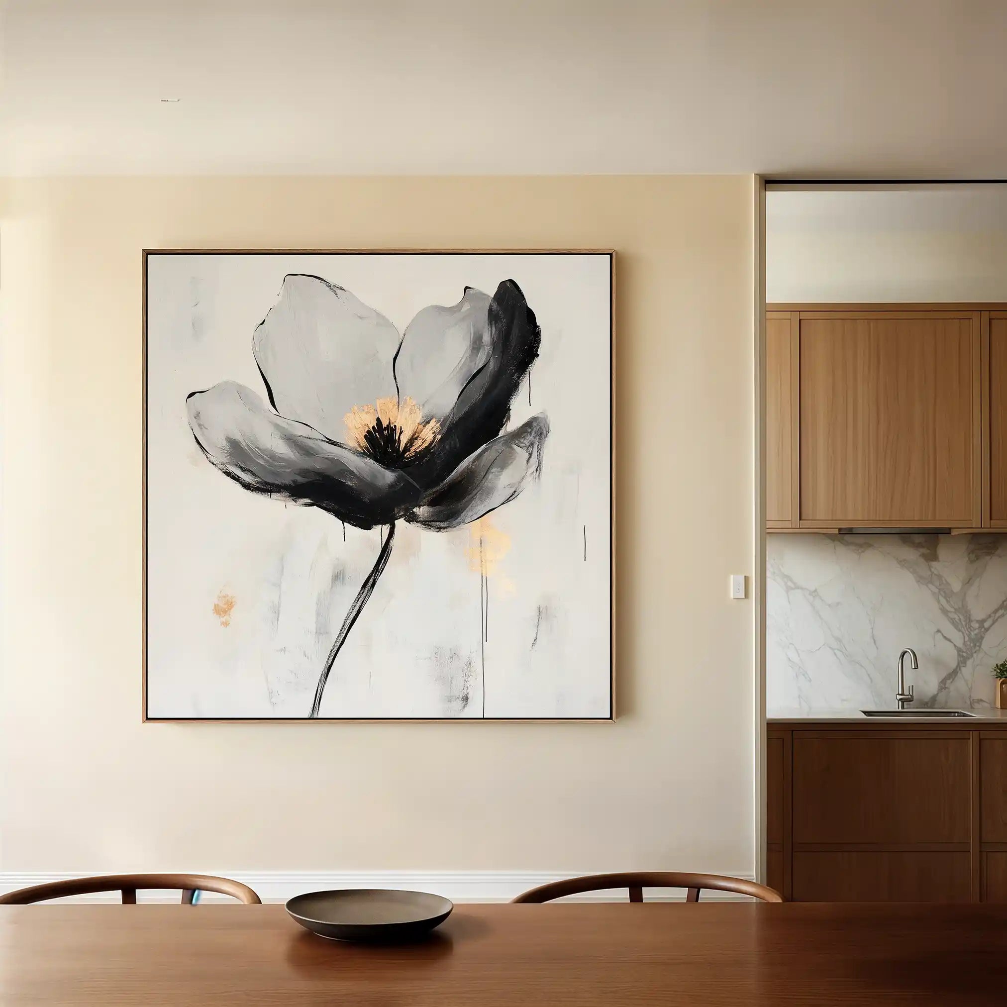 Floral Canvas Wall Art WAD1244-F 80 x 80 cm / Stretched on hidden frame