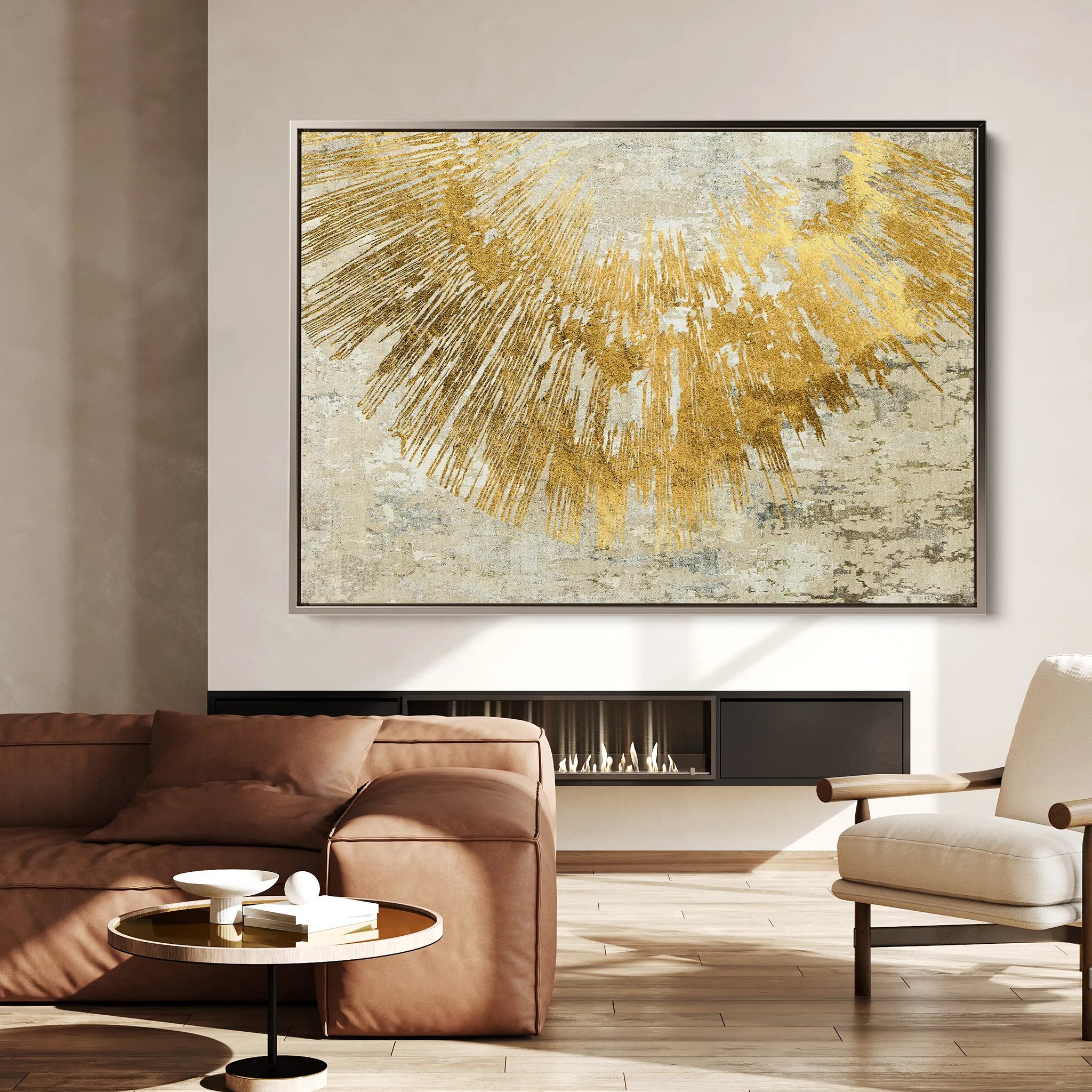 Abstract Canvas Wall Art WAD125-A 90 x 60 cm / Stretched on hidden frame