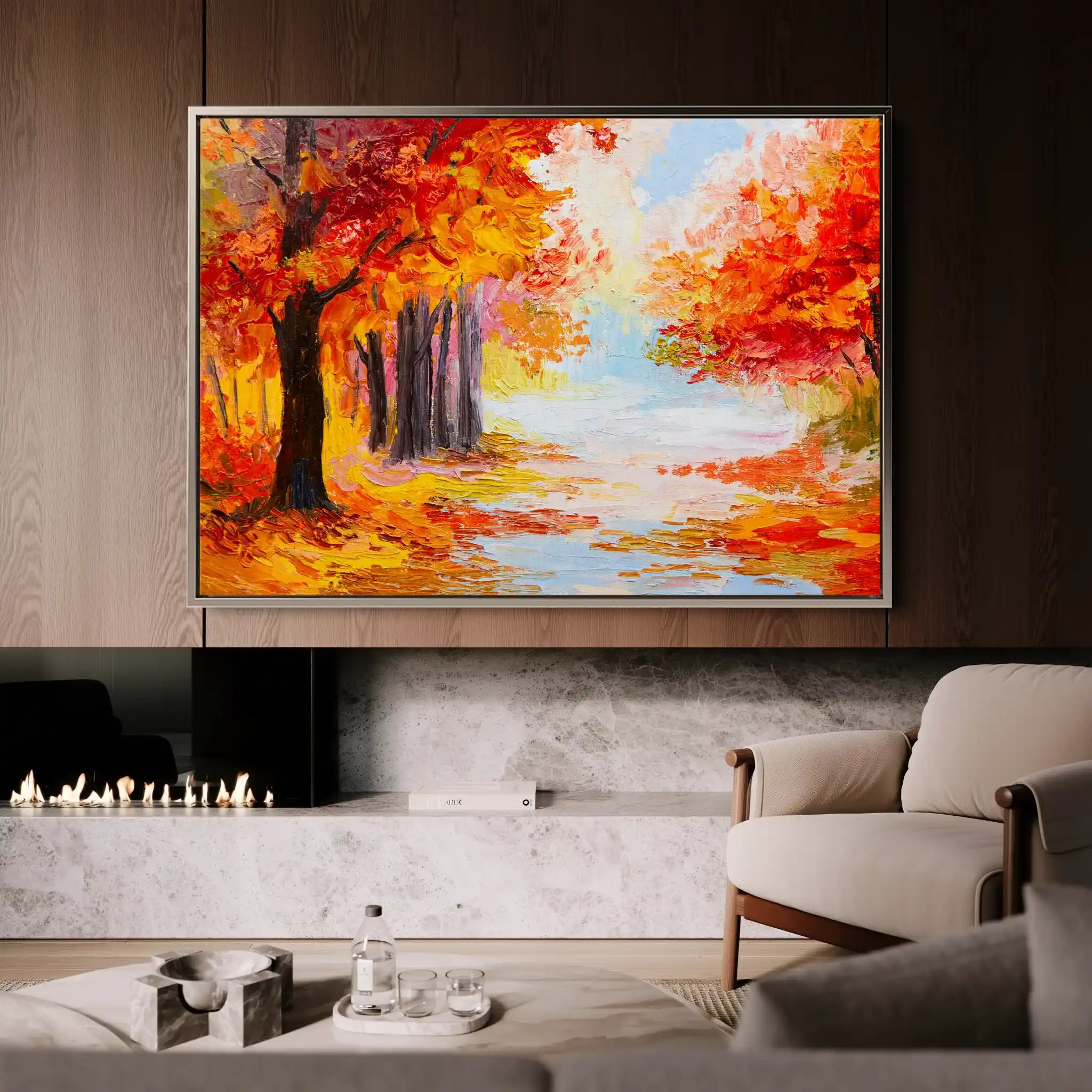 Landscape 125 Canvas Art 90 x 60 cm / Stretched on hidden frame