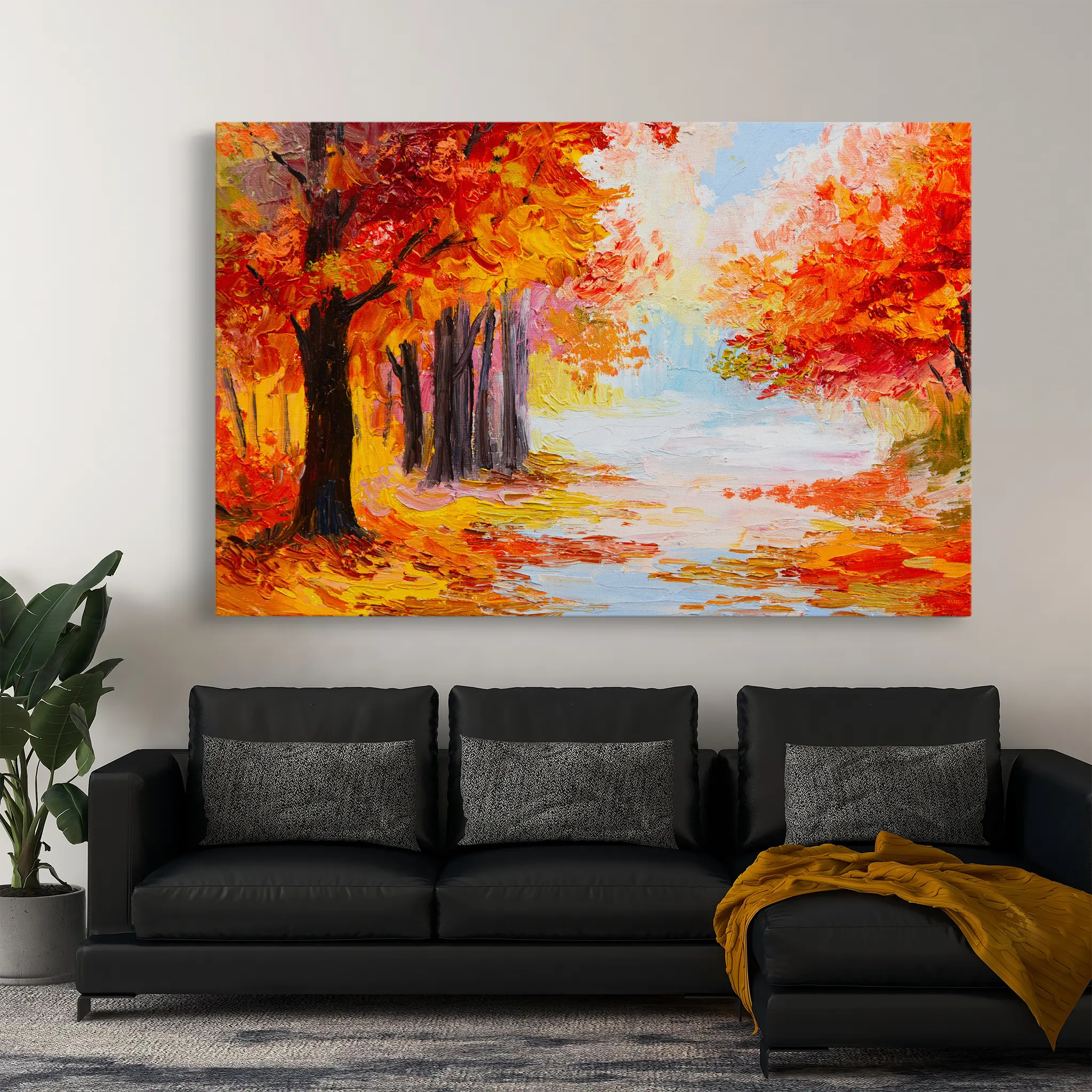 Landscape Canvas Wall Art WAD125-L 90 x 60 cm / Stretched on hidden frame