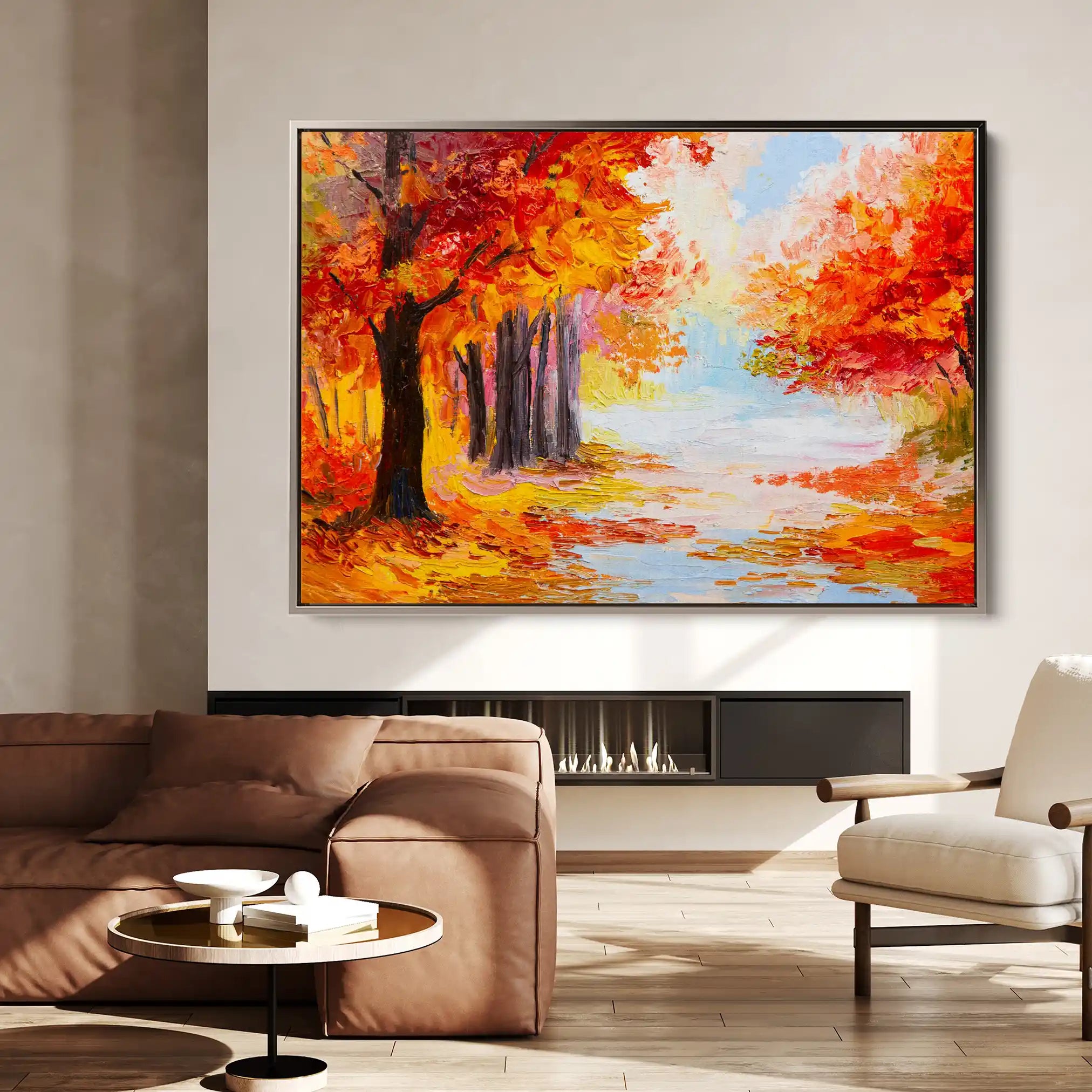Landscape 125 Canvas Art 90 x 60 cm / Stretched on hidden frame