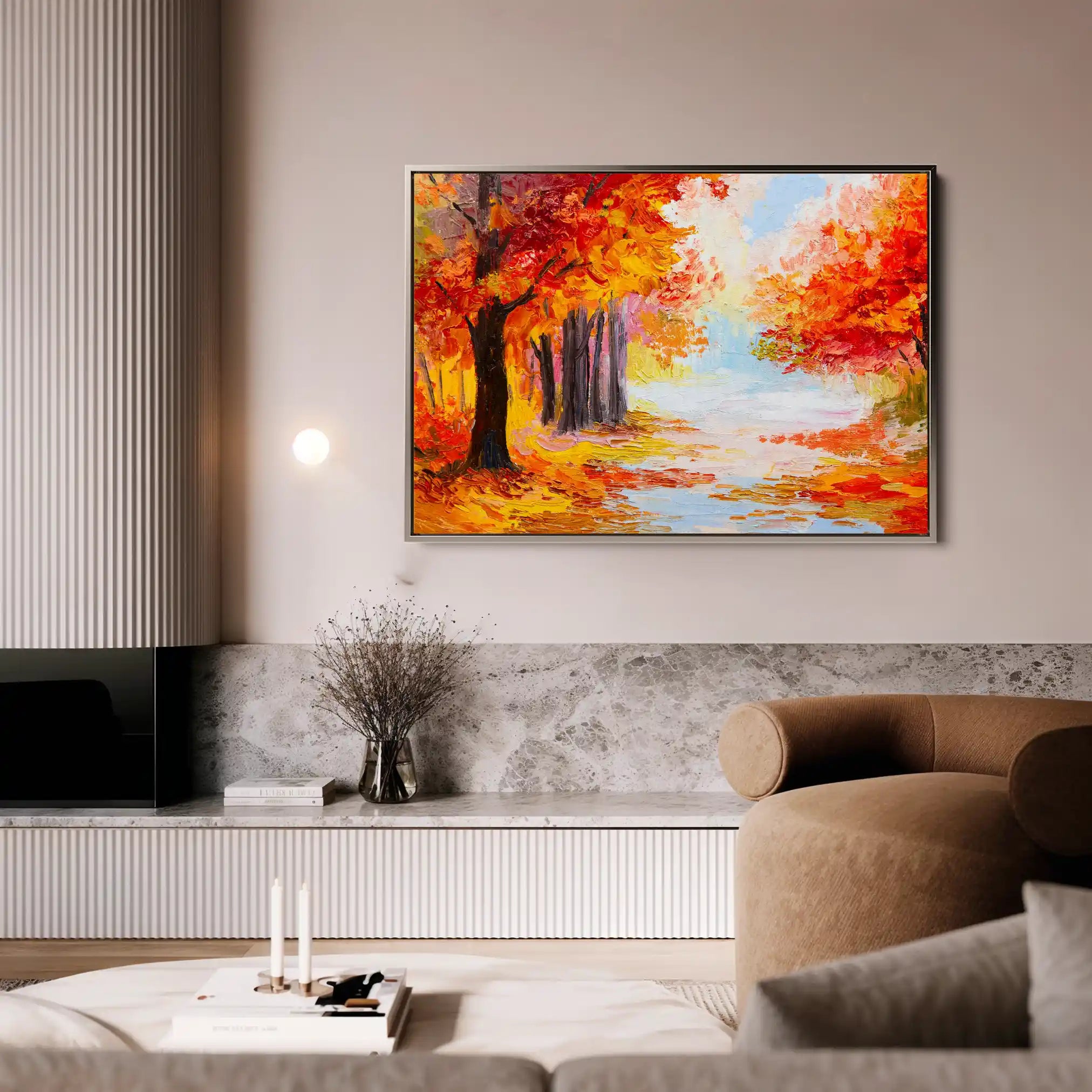 Landscape 125 Canvas Art 90 x 60 cm / Stretched on hidden frame