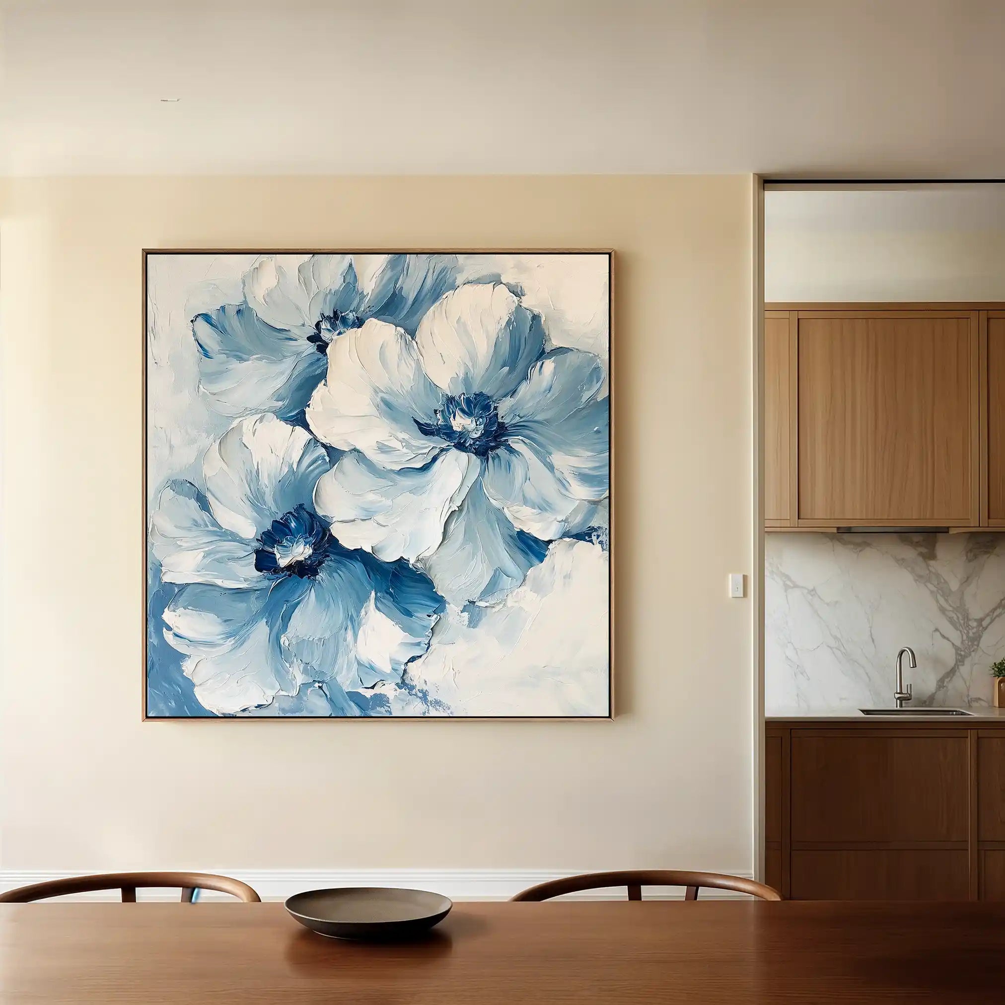 Floral Canvas Wall Art WAD1250-F 80 x 80 cm / Stretched on hidden frame