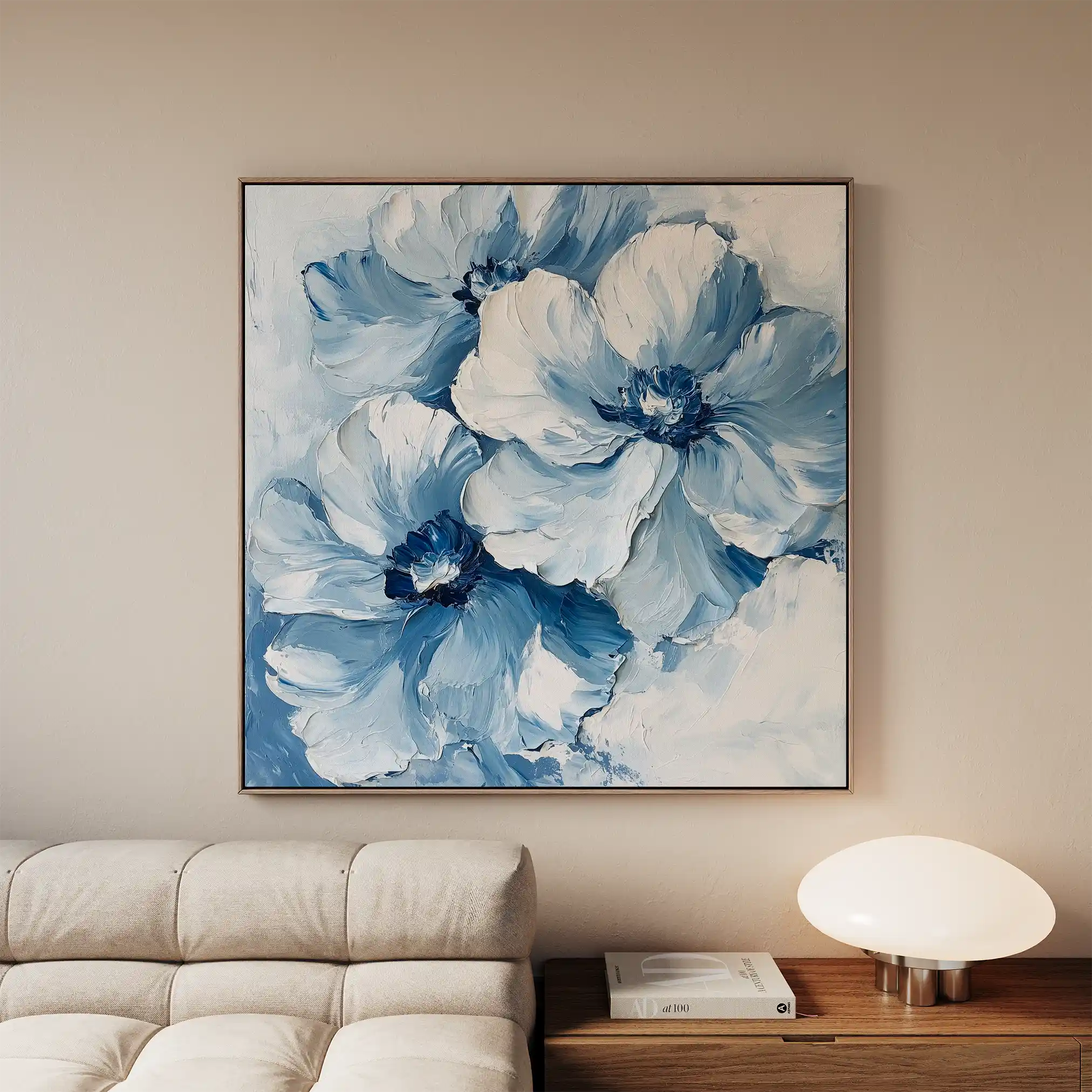 Floral Canvas Wall Art WAD1250-F 80 x 80 cm / Stretched on hidden frame