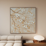 Floral Canvas Wall Art WAD1253-F 80 x 80 cm / Stretched on hidden frame