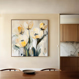 Floral Canvas Wall Art WAD1254-F 80 x 80 cm / Stretched on hidden frame