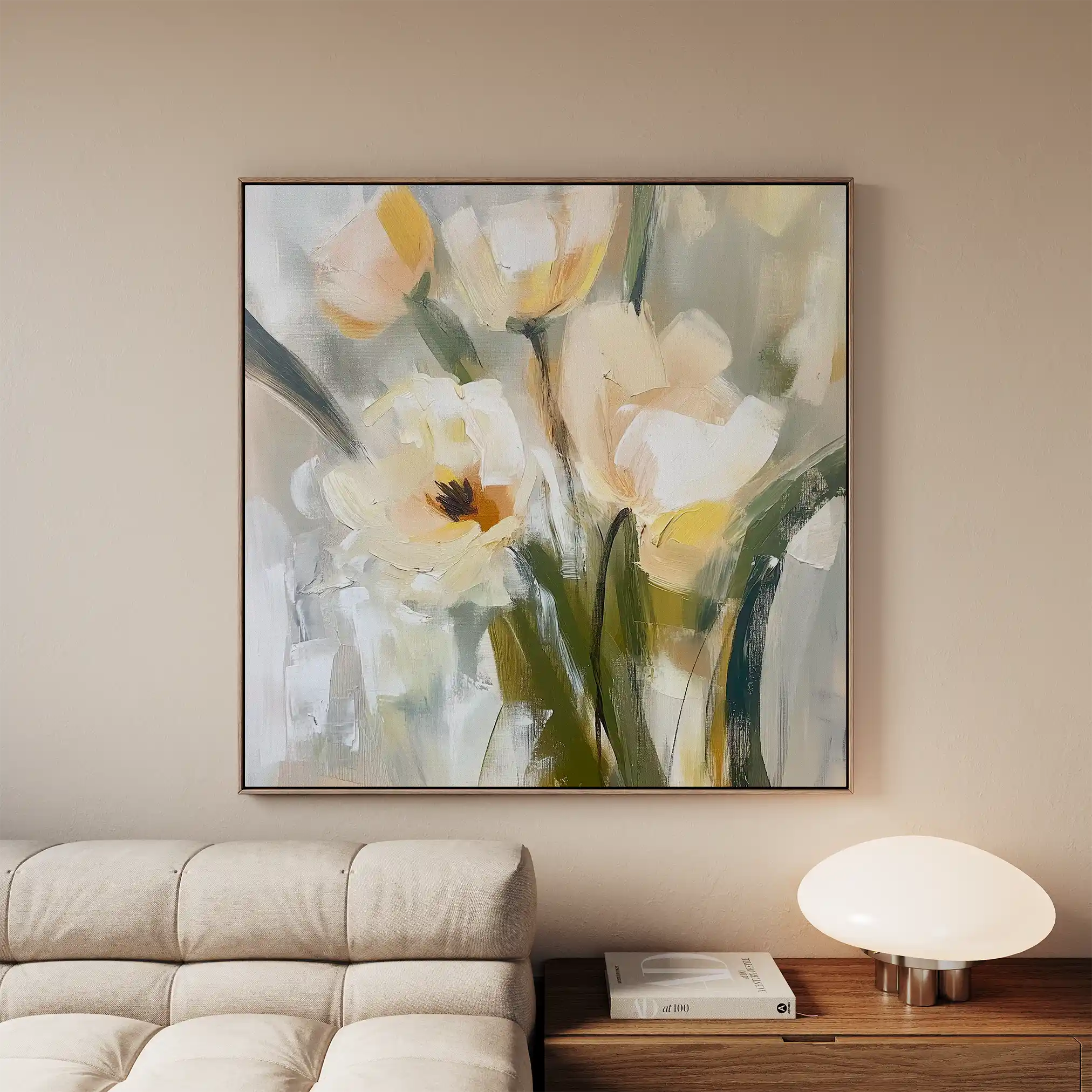 Floral Canvas Wall Art WAD1255-F 80 x 80 cm / Stretched on hidden frame