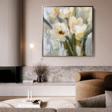 Floral Canvas Wall Art WAD1255-F 80 x 80 cm / Stretched on hidden frame