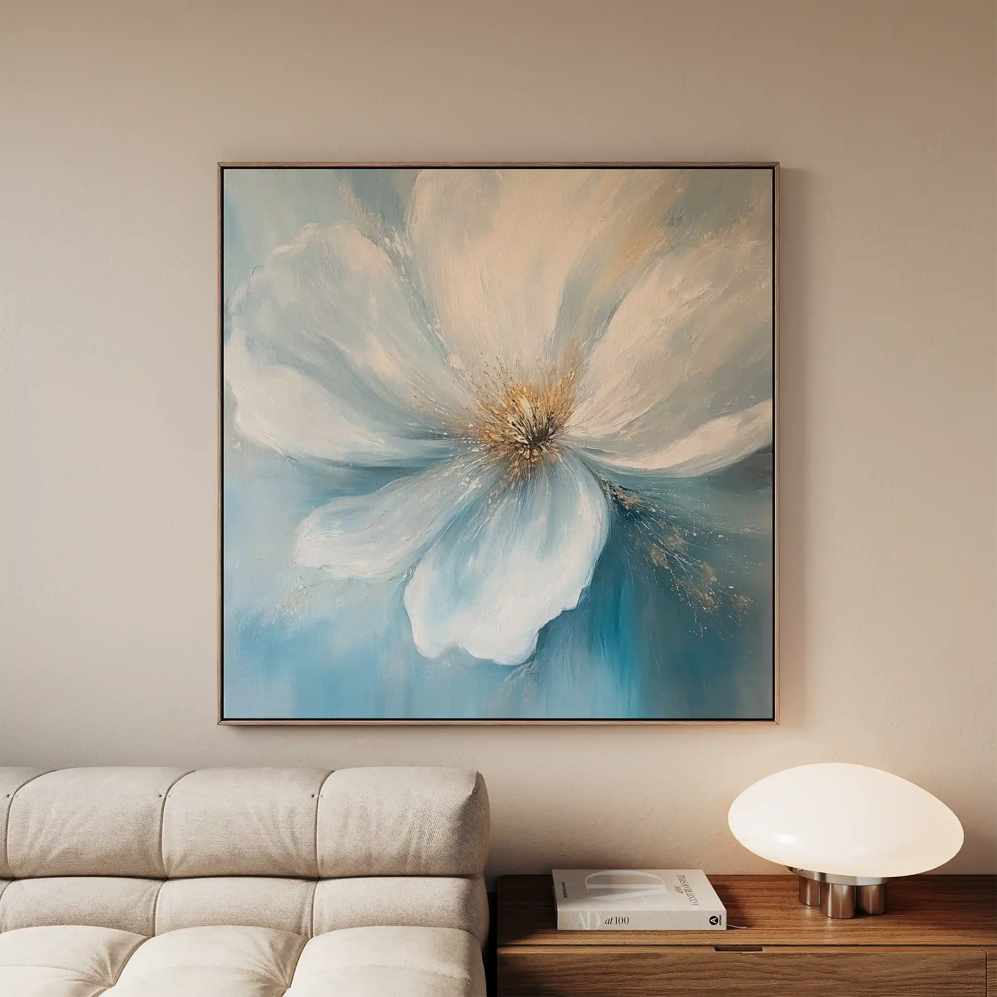 Floral Canvas Wall Art WAD1256-F 80 x 80 cm / Stretched on hidden frame
