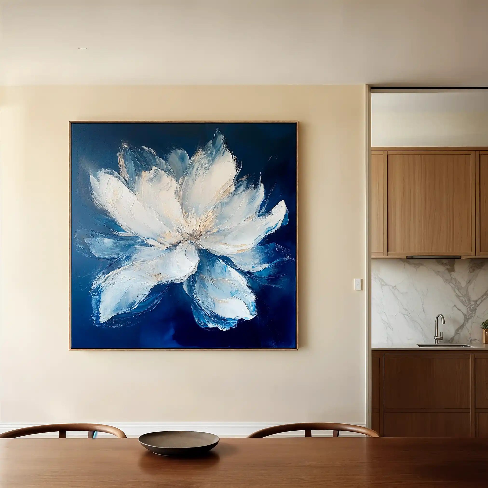 Floral Canvas Wall Art WAD1258-F 80 x 80 cm / Stretched on hidden frame