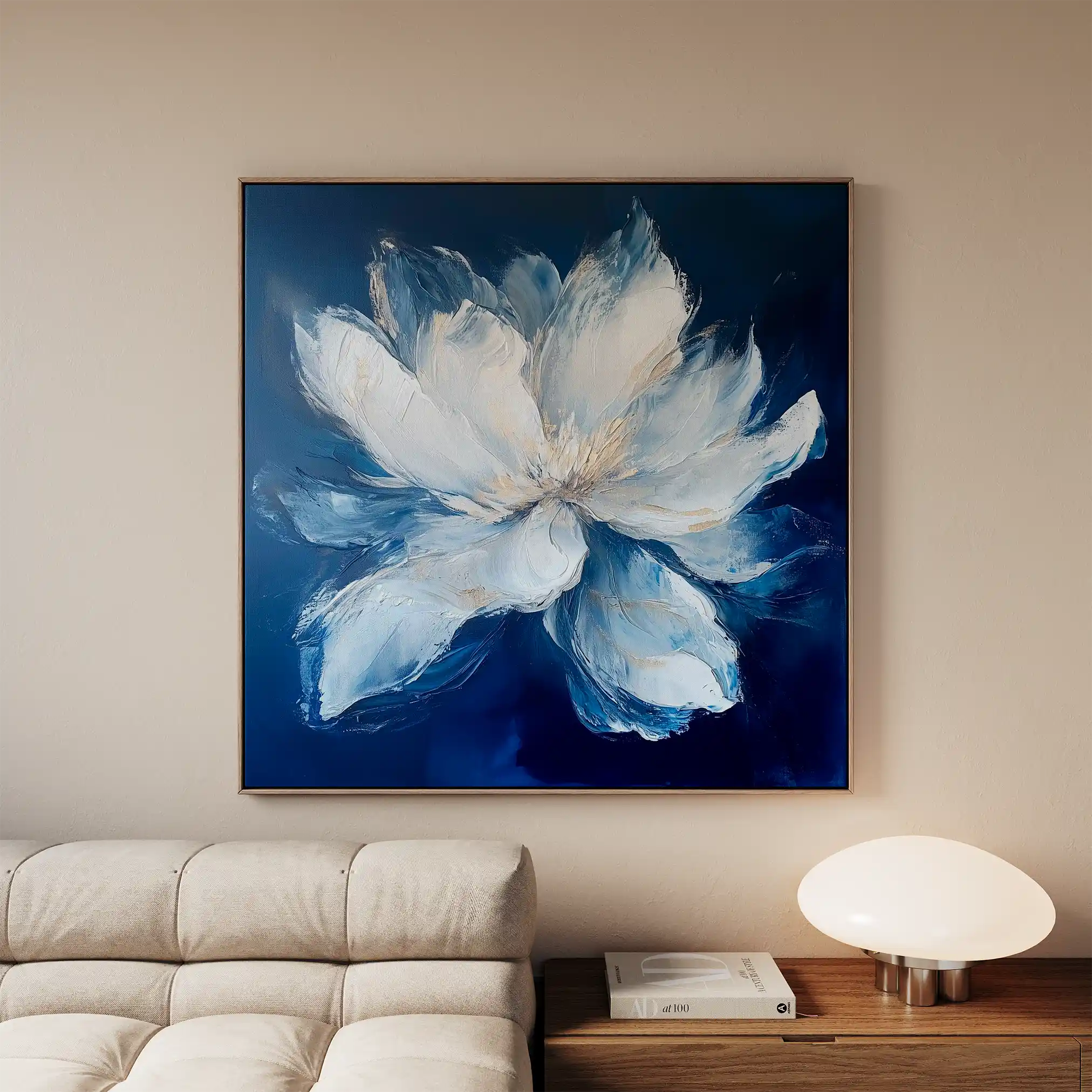 Floral Canvas Wall Art WAD1258-F 80 x 80 cm / Stretched on hidden frame