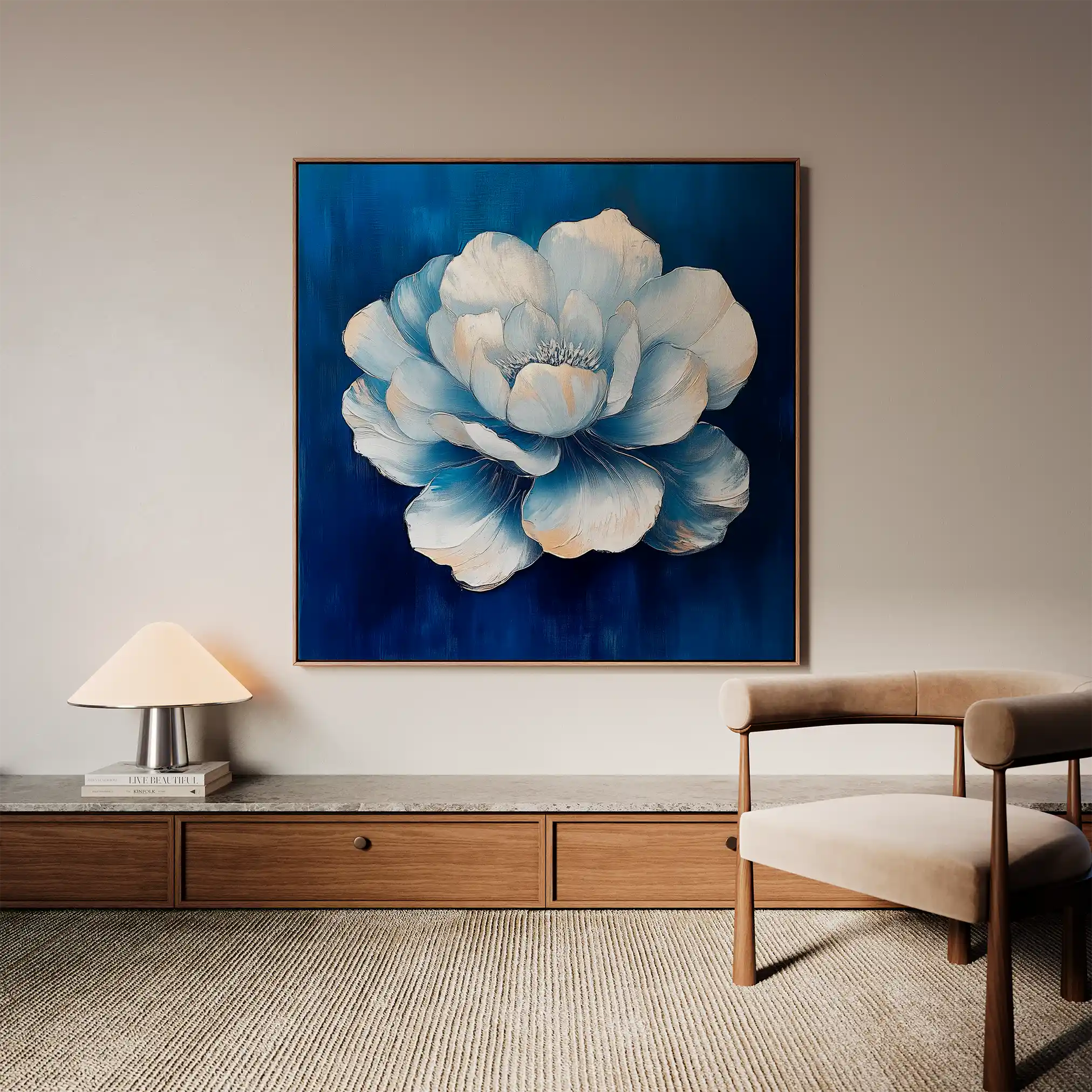 Floral Canvas Wall Art WAD1259-F 80 x 80 cm / Stretched on hidden frame