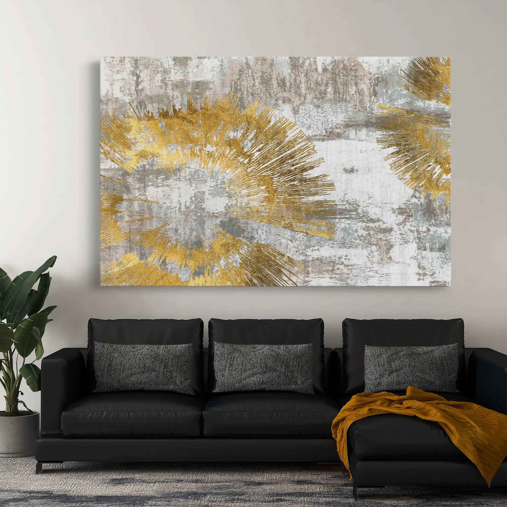 Abstract Canvas Wall Art WAD126-A 90 x 60 cm / Stretched on hidden frame